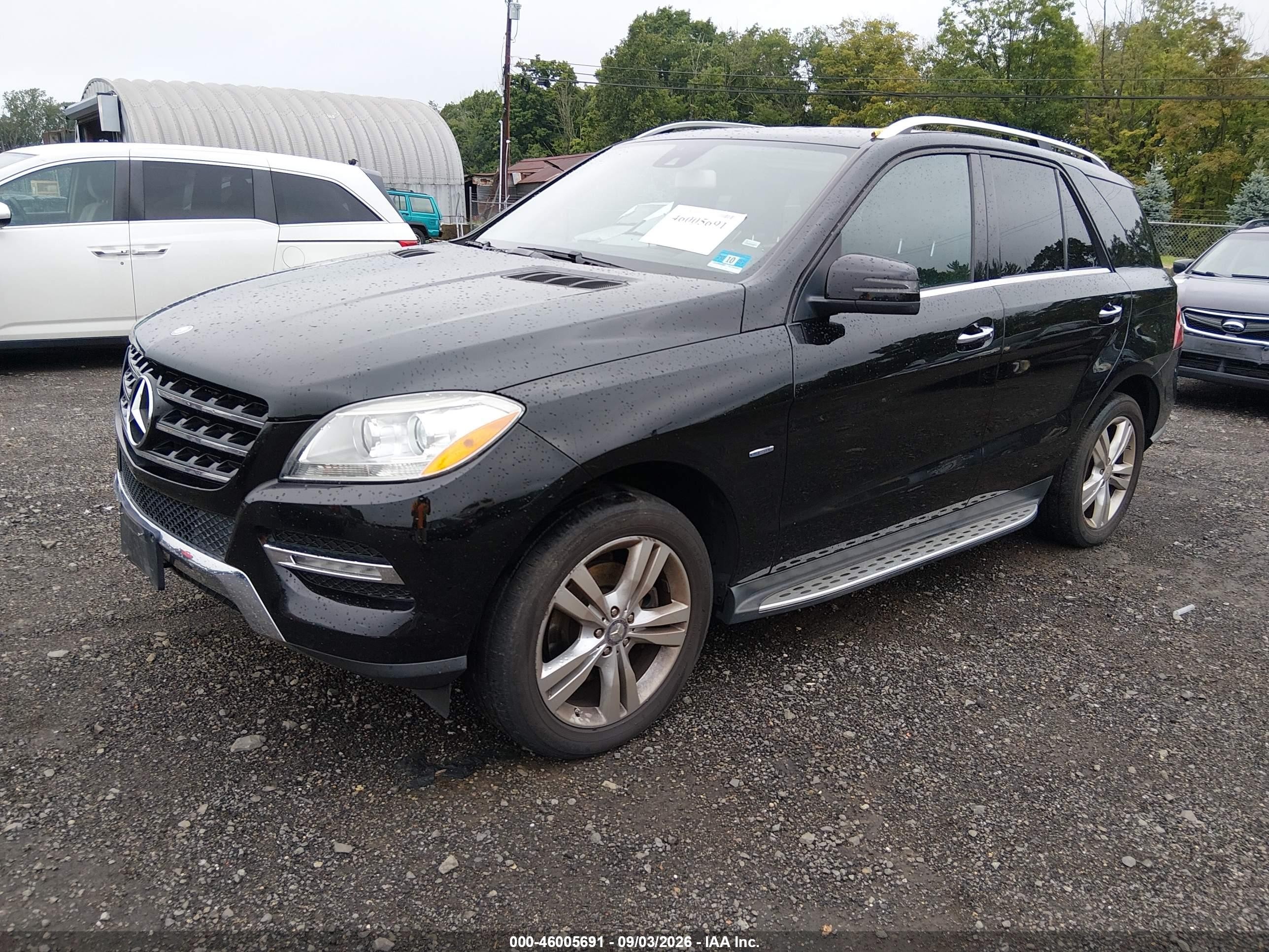 2012 Mercedes-benz Ml 350 Bluetec 4matic Black vin: 4JGDA2EB7CA023595