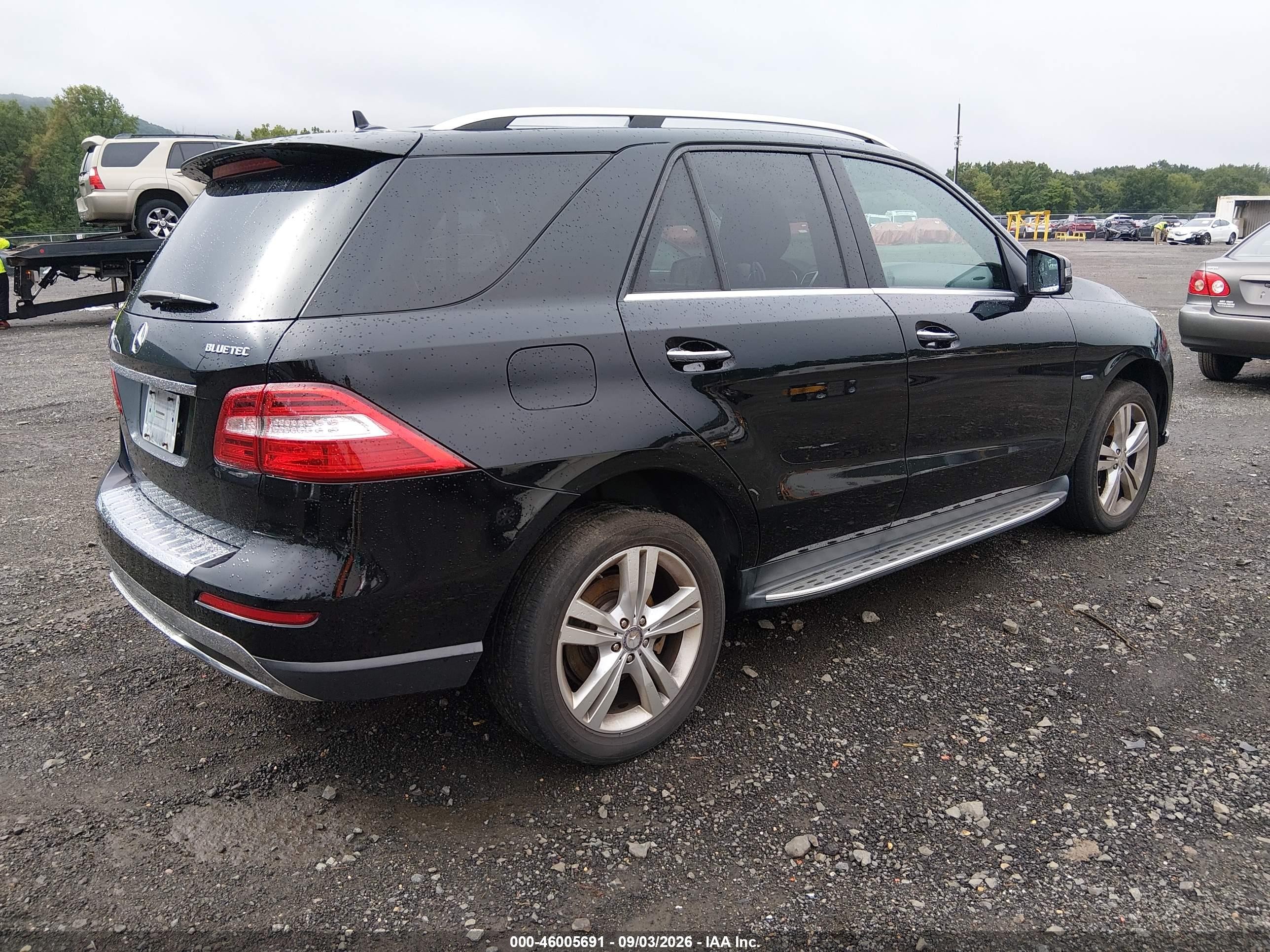 2012 Mercedes-benz Ml 350 Bluetec 4matic Black vin: 4JGDA2EB7CA023595