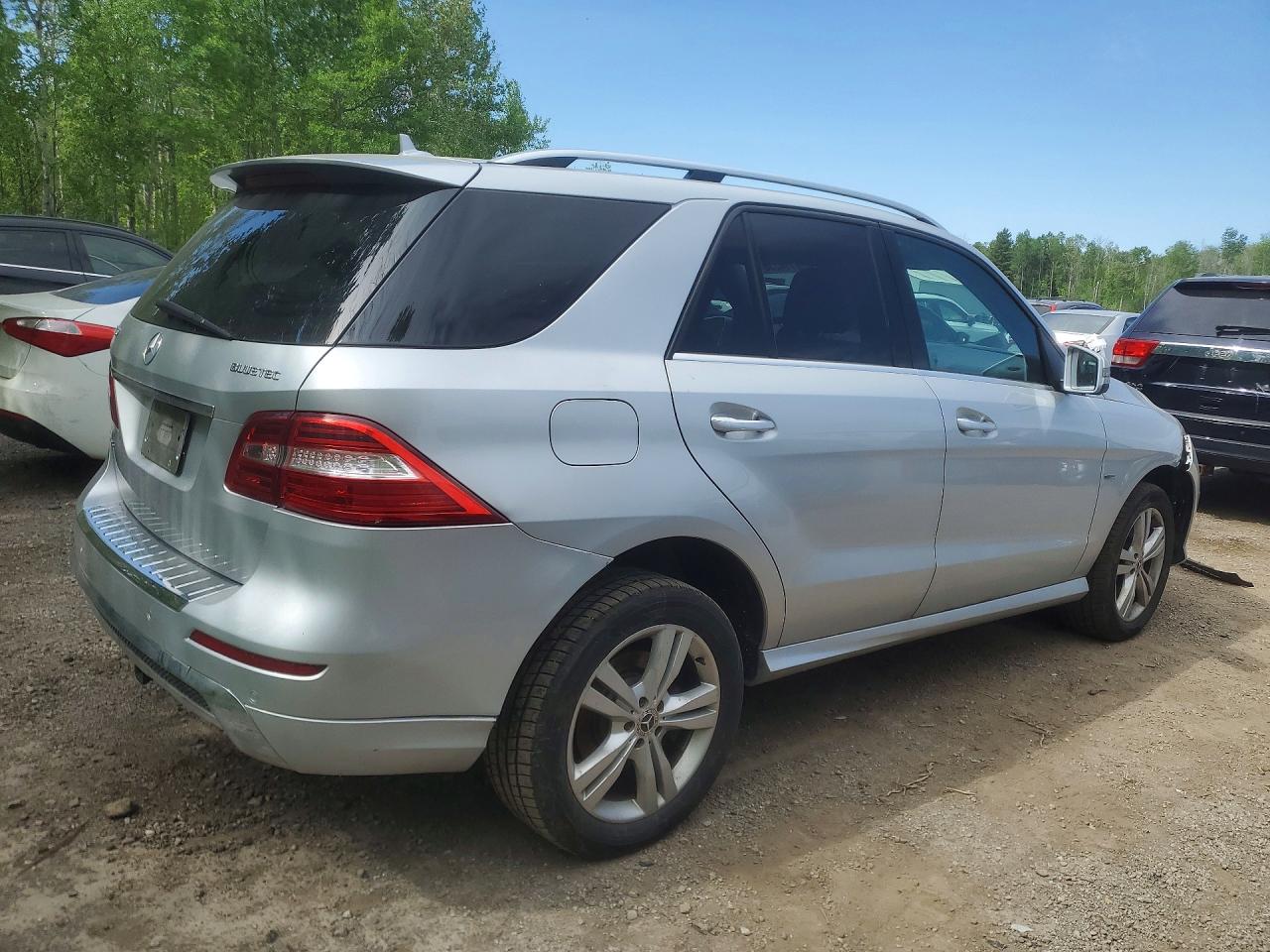 2012 Mercedes-benz Ml 350 Bluetec Silver vin: 4JGDA2EB7CA032118