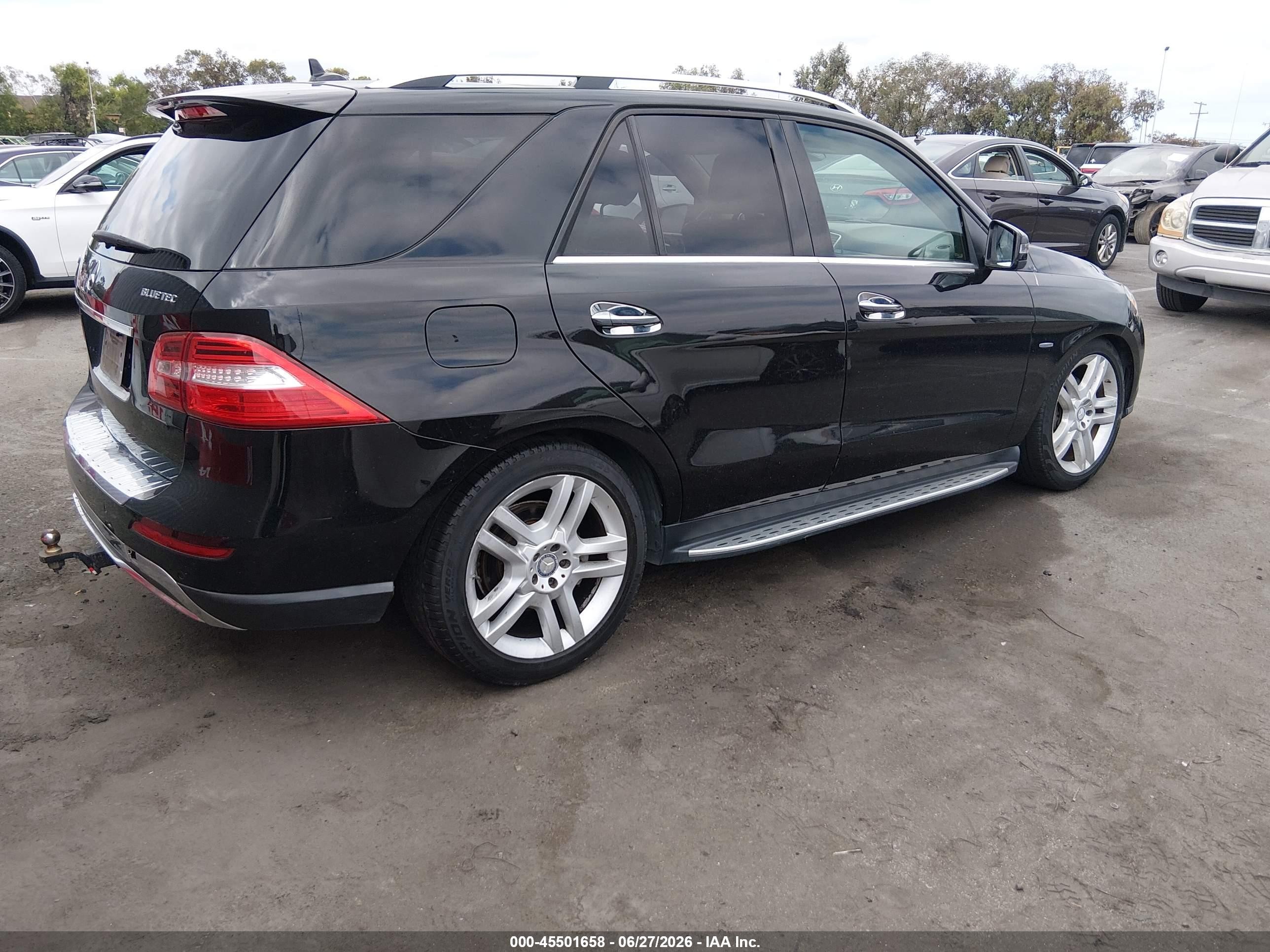 2012 Mercedes-benz Ml 350 Bluetec 4matic Черный vin: 4JGDA2EB7CA054748