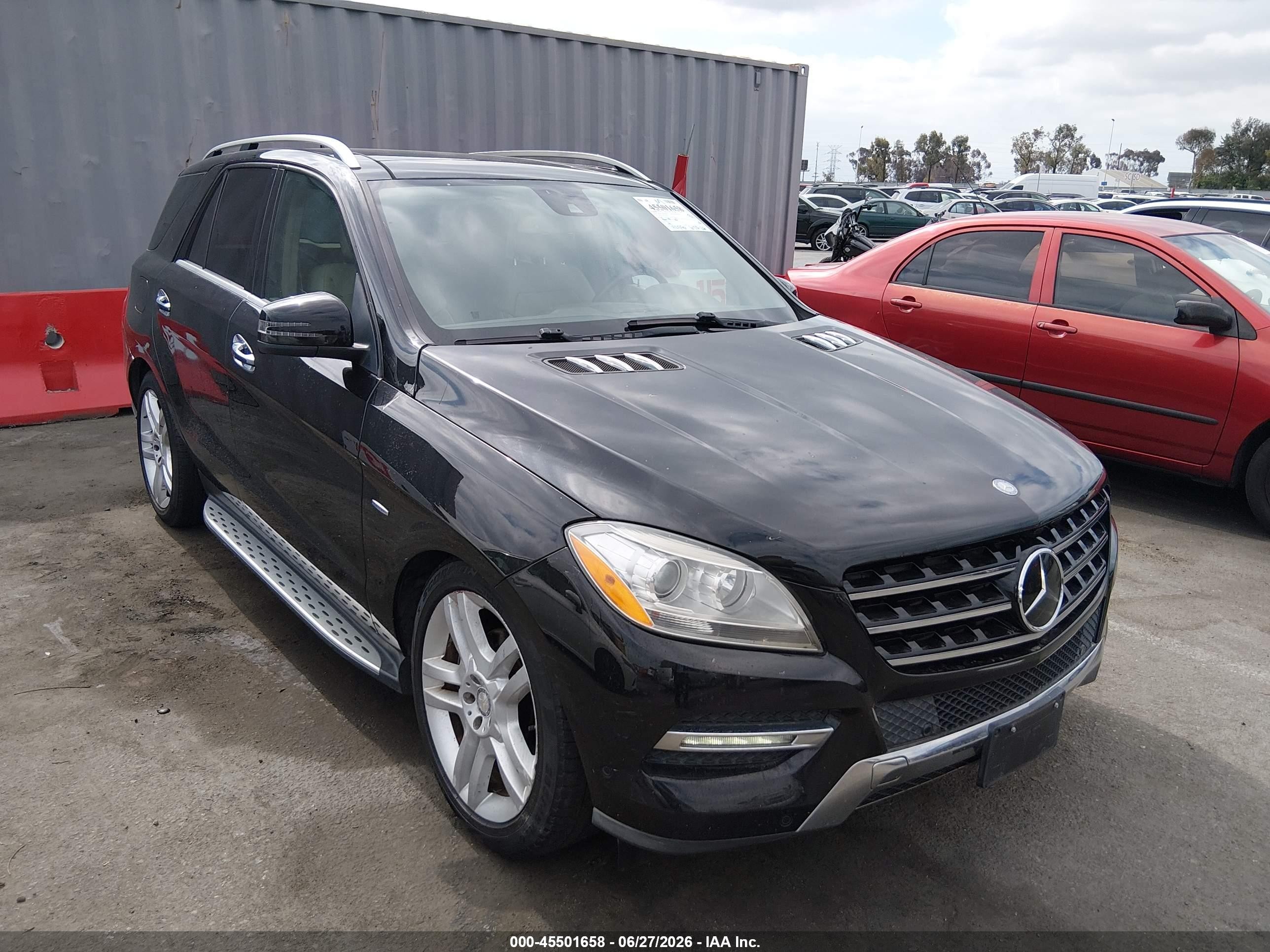 2012 Mercedes-benz Ml 350 Bluetec 4matic Черный vin: 4JGDA2EB7CA054748