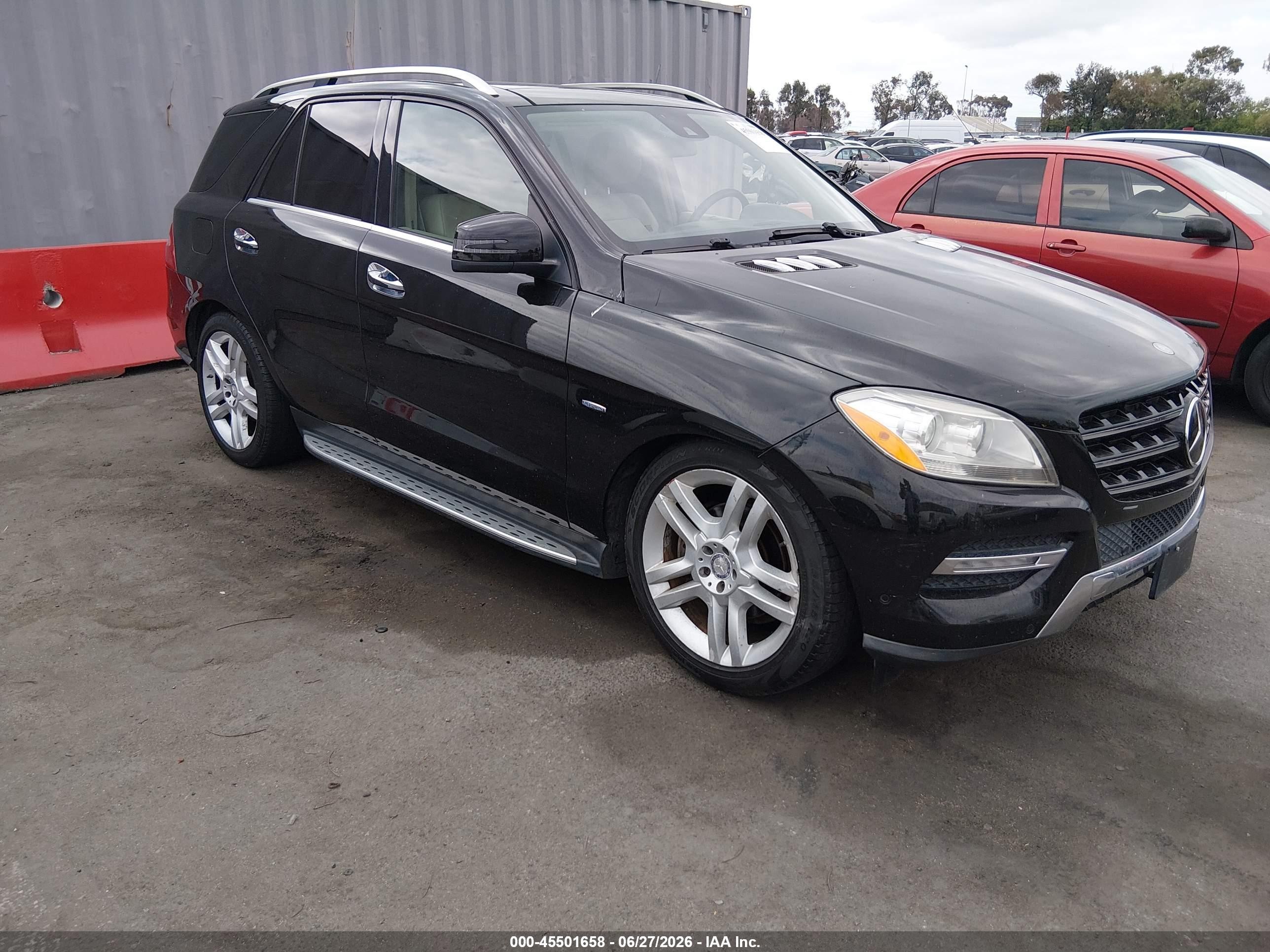 2012 Mercedes-benz Ml 350 Bluetec 4matic Черный vin: 4JGDA2EB7CA054748