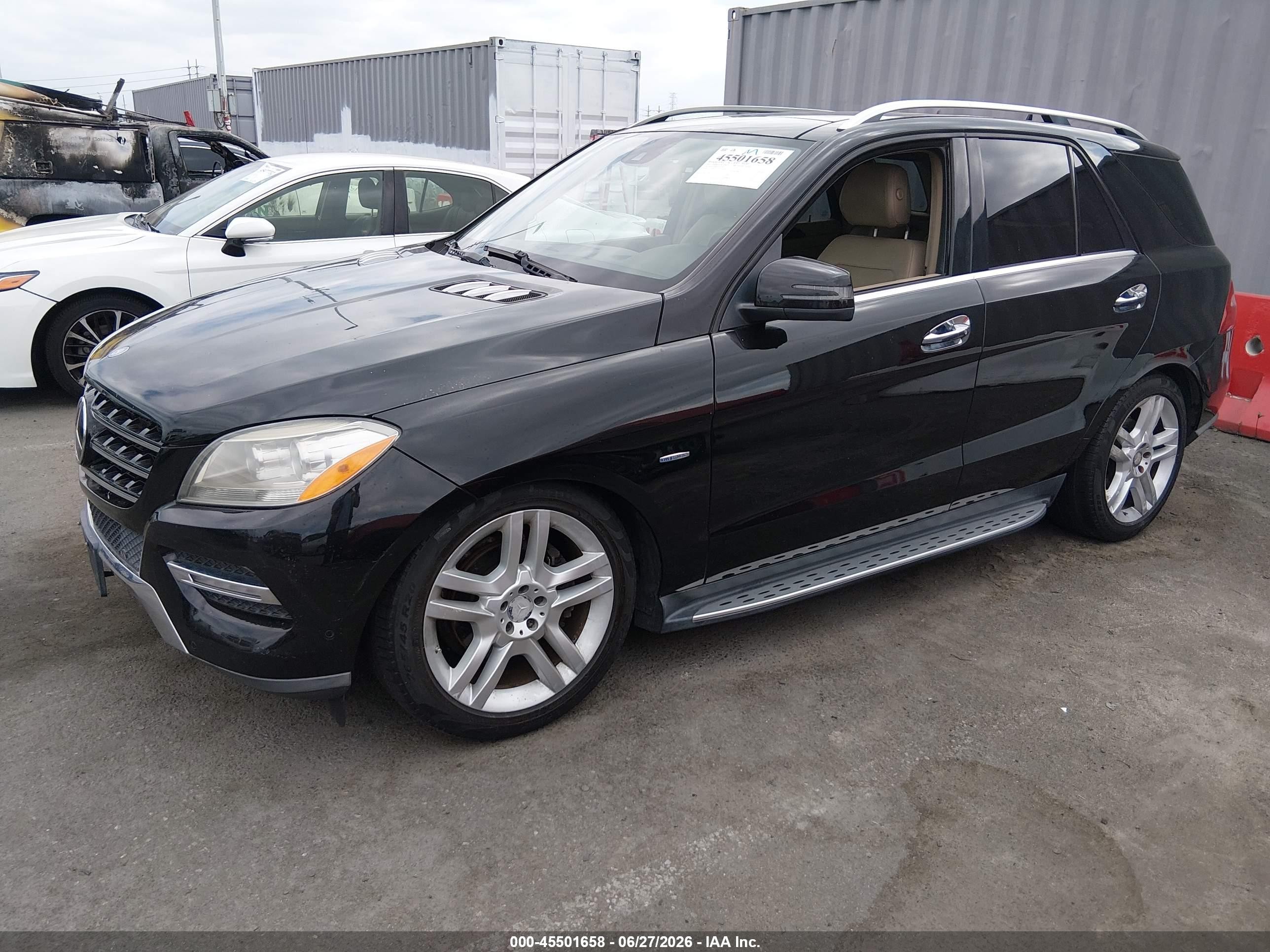 2012 Mercedes-benz Ml 350 Bluetec 4matic Черный vin: 4JGDA2EB7CA054748