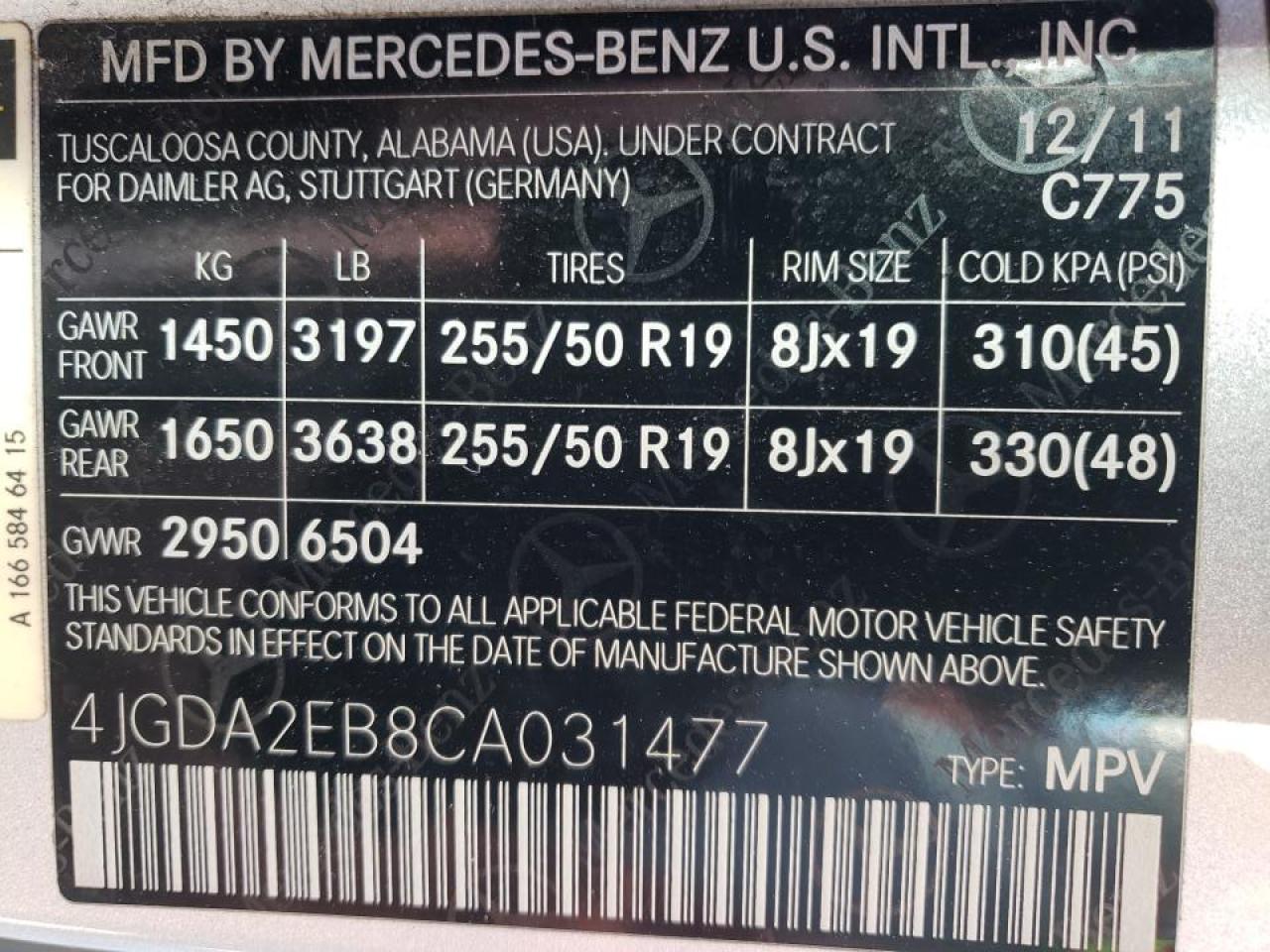 2012 Mercedes-benz Ml 350 Bluetec Silver vin: 4JGDA2EB8CA031477