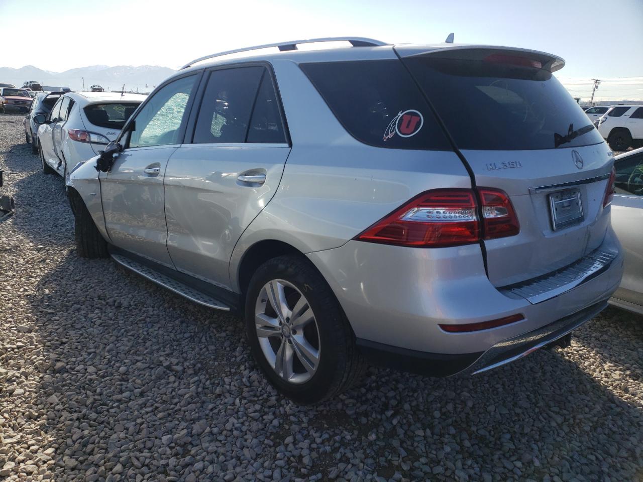 2012 Mercedes-benz Ml 350 Bluetec Silver vin: 4JGDA2EB8CA031477