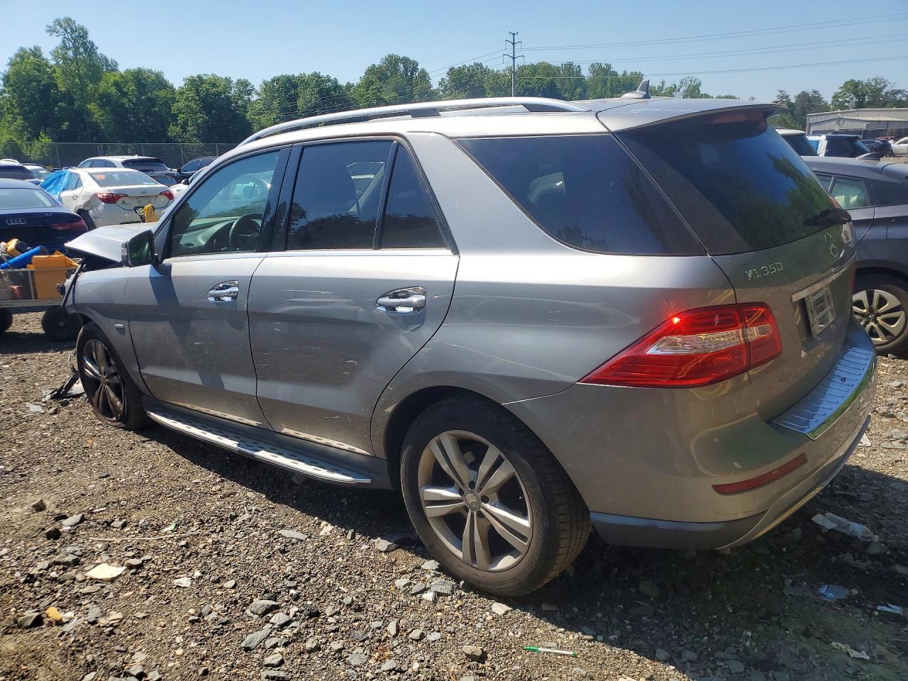 2012 Mercedes-benz Ml 350 Bluetec Silver vin: 4JGDA2EB8CA079223