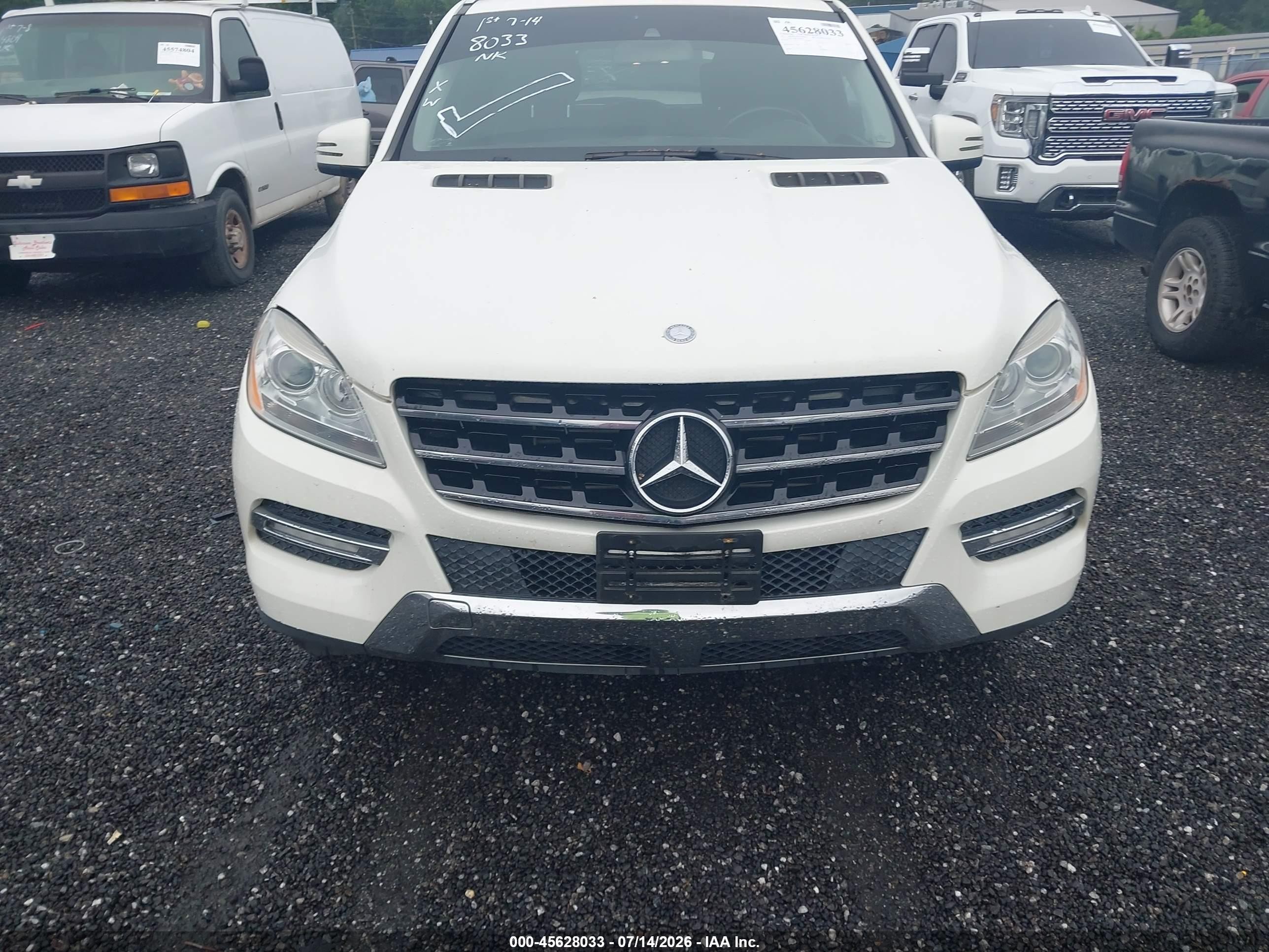 2012 Mercedes-benz Ml 350 Bluetec 4matic White vin: 4JGDA2EB8CA095292