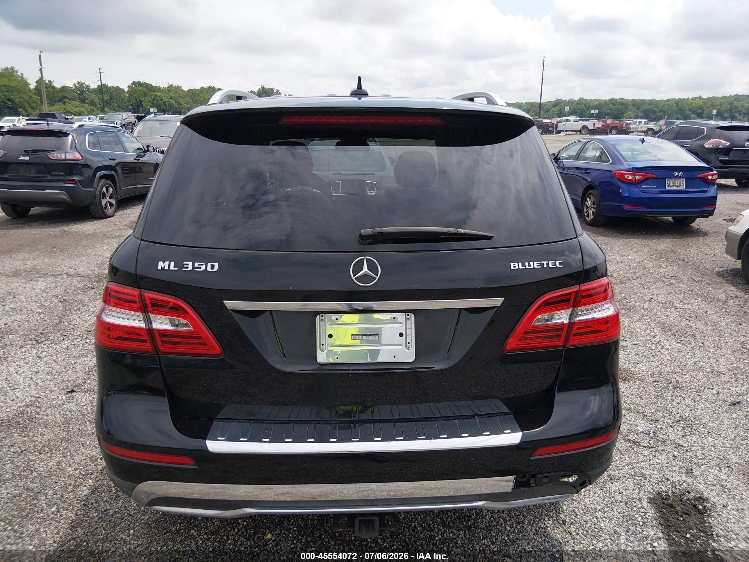2014 Mercedes-benz Ml 350 Bluetec 4matic Black vin: 4JGDA2EB8EA314643