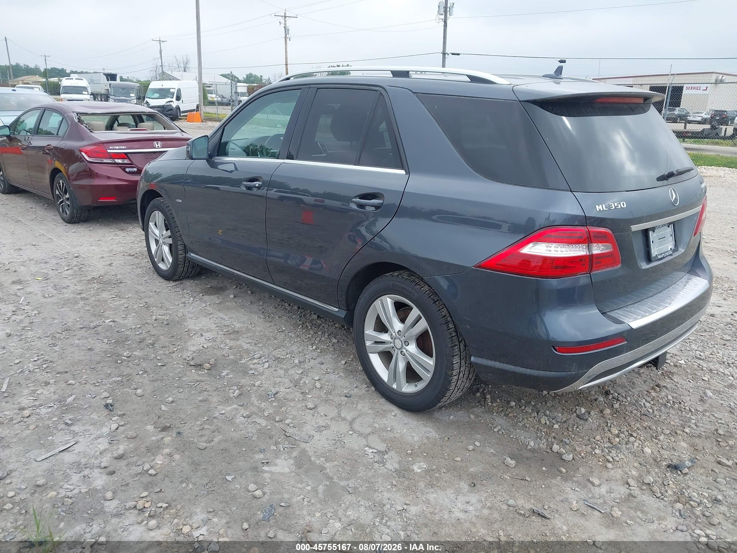 2012 Mercedes-benz Ml 350 Bluetec 4matic Синий vin: 4JGDA2EB9CA026143