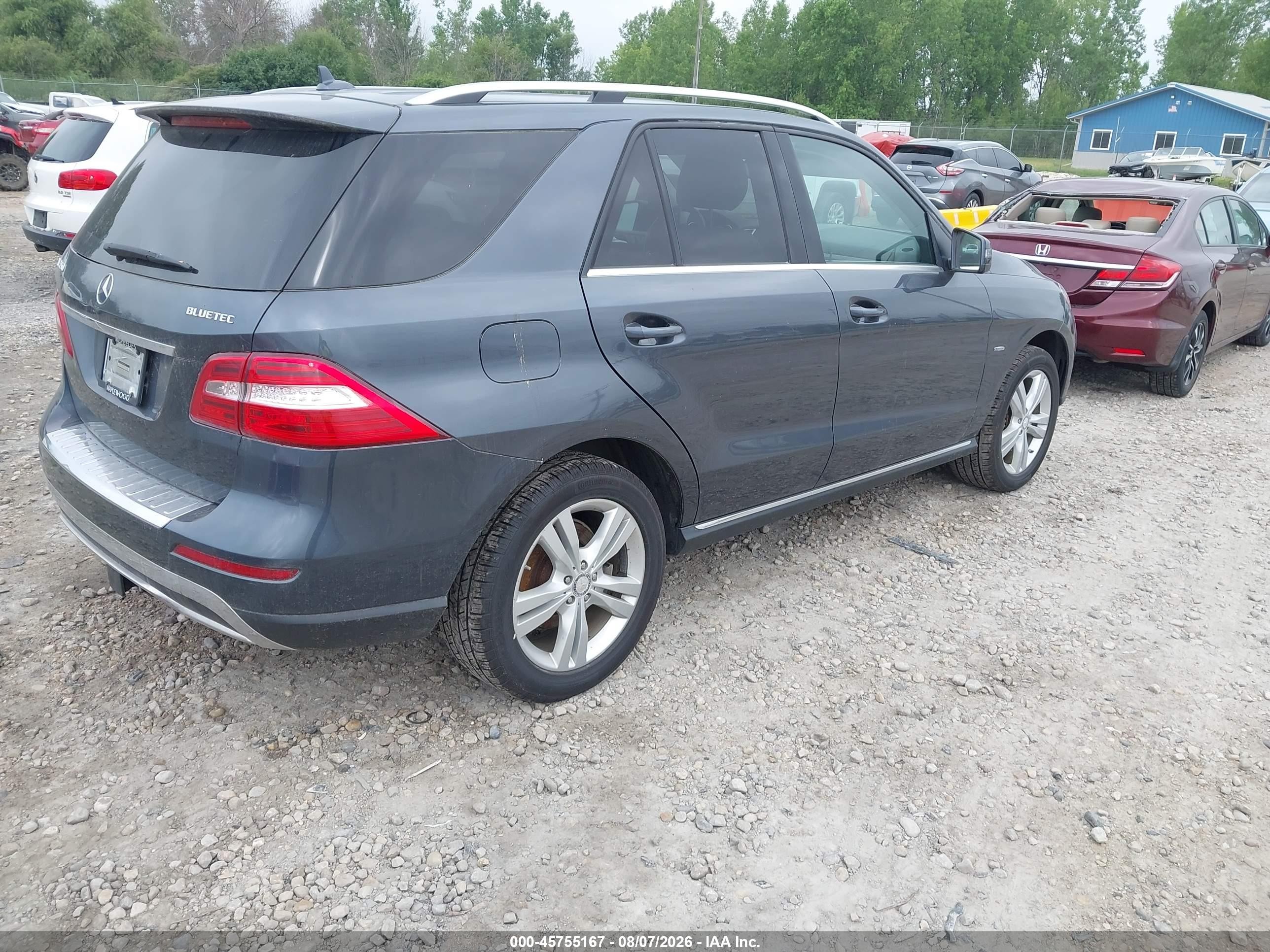2012 Mercedes-benz Ml 350 Bluetec 4matic Синий vin: 4JGDA2EB9CA026143