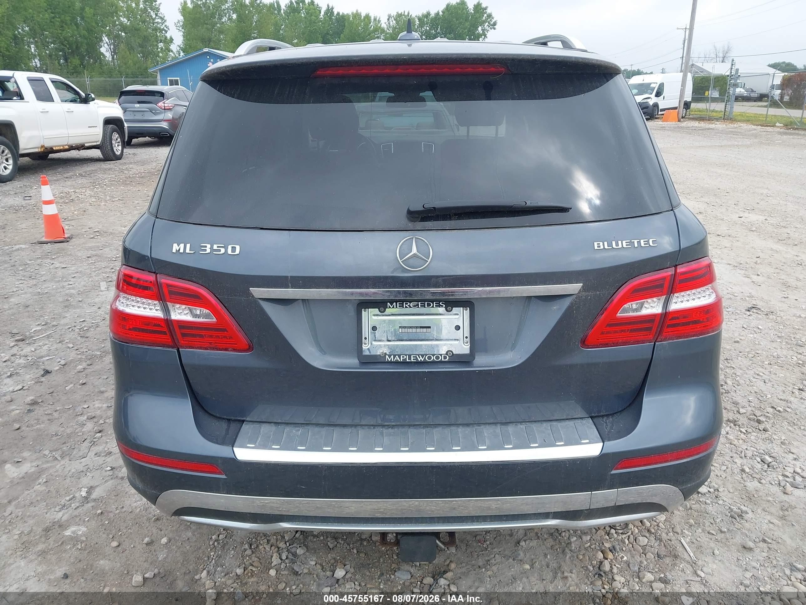 2012 Mercedes-benz Ml 350 Bluetec 4matic Синий vin: 4JGDA2EB9CA026143