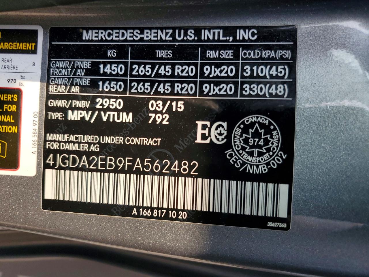 2015 Mercedes-benz Ml 350 Bluetec Silver vin: 4JGDA2EB9FA562482