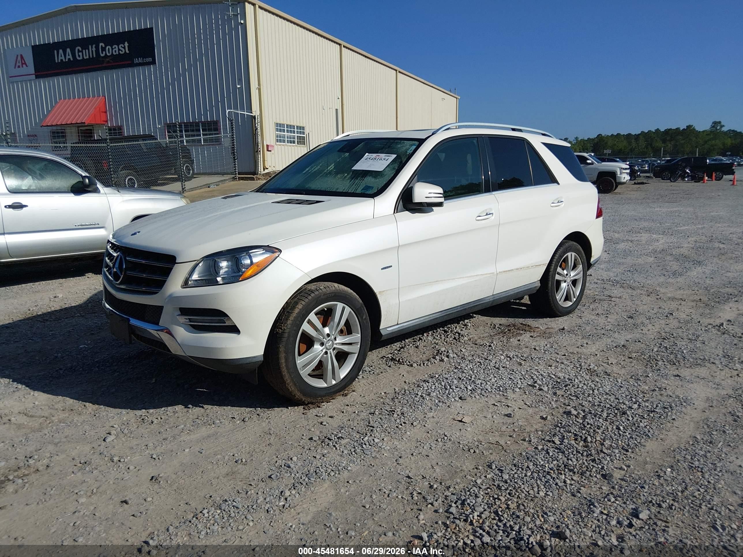 2012 Mercedes-benz Ml 350 Bluetec 4matic White vin: 4JGDA2EBXCA033330