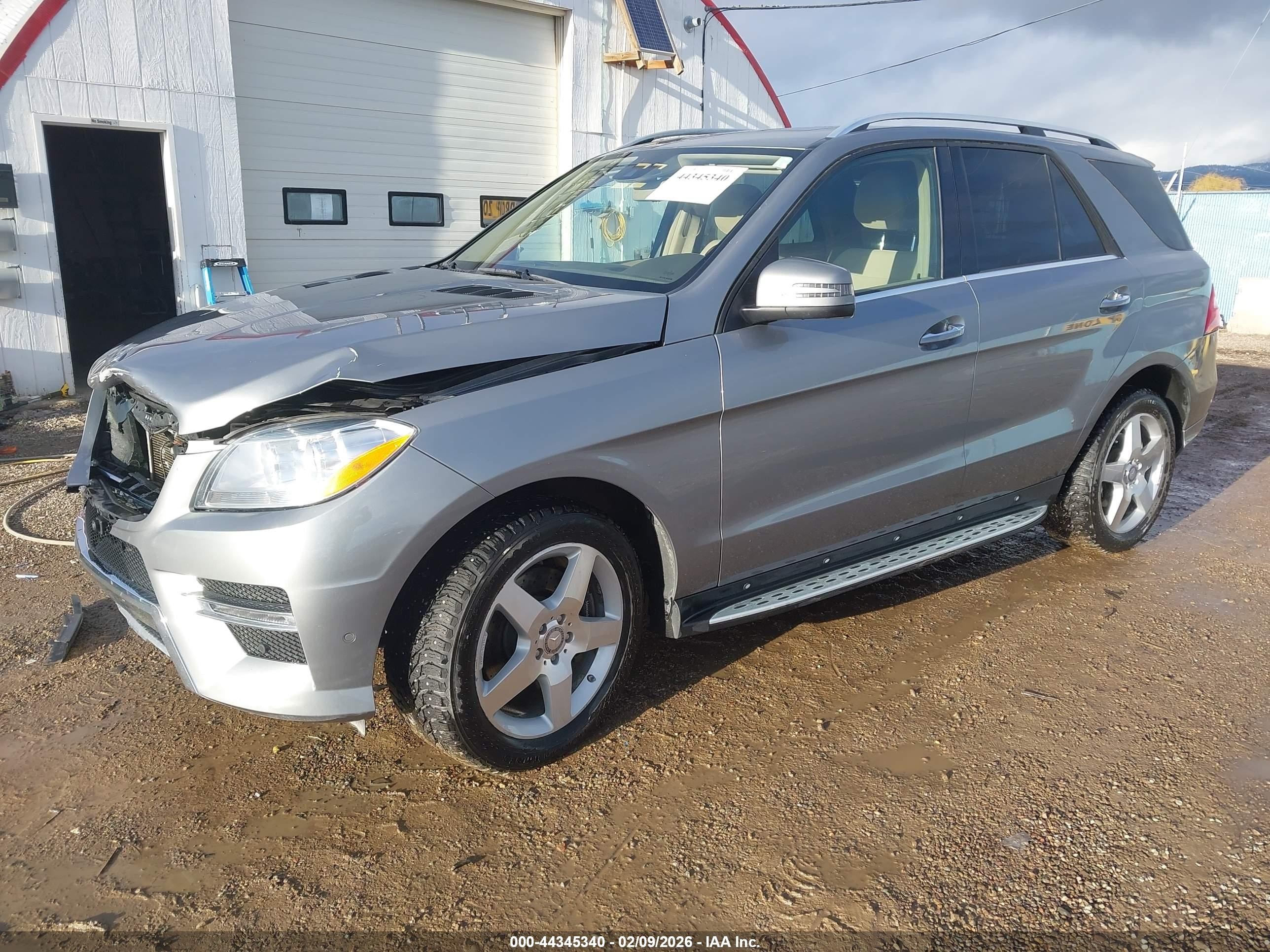 2015 Mercedes-benz Ml 400 4matic Silver vin: 4JGDA5GB2FA534554