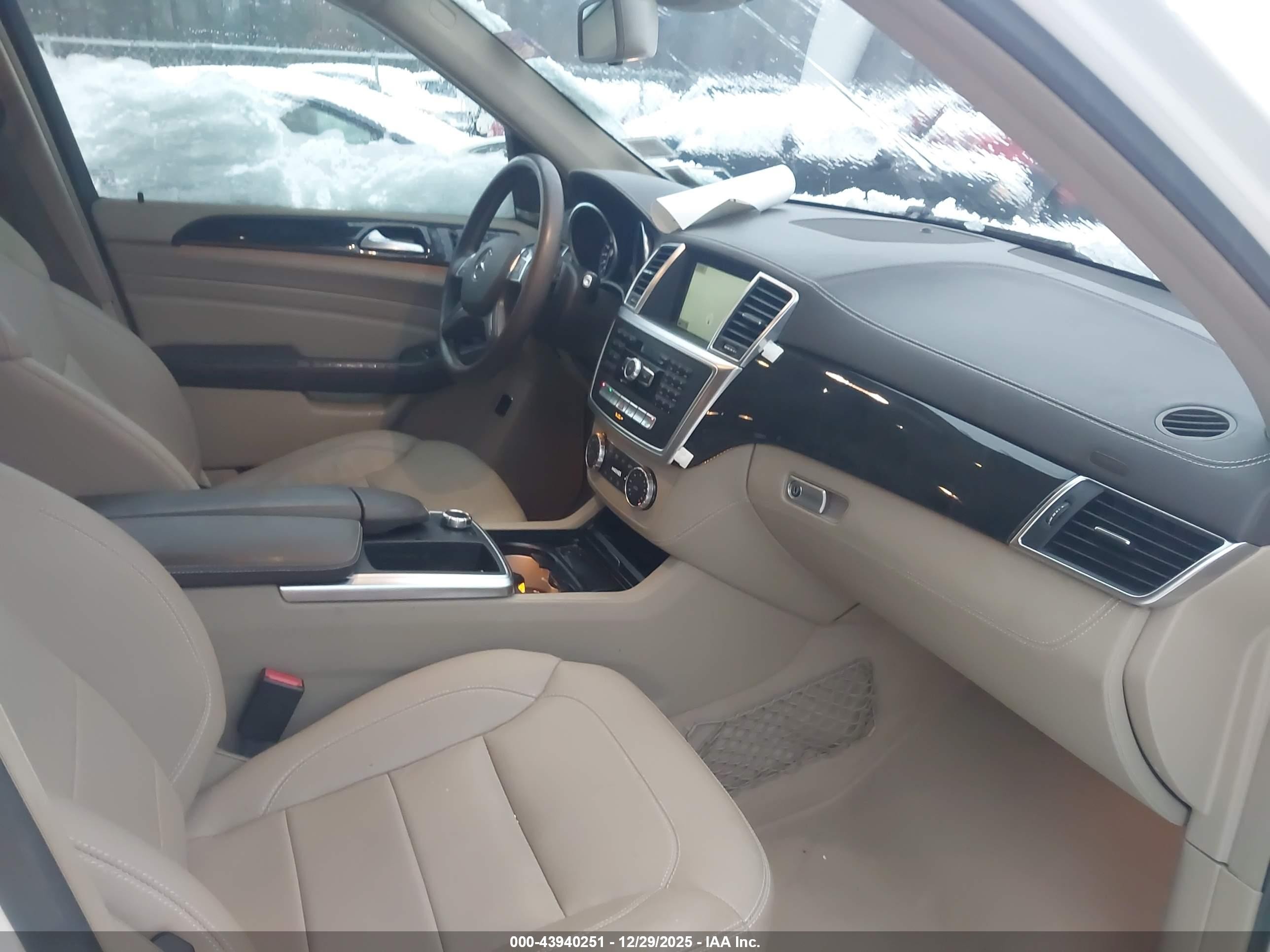 2015 Mercedes-benz Ml 400 4matic White vin: 4JGDA5GB2FA541200