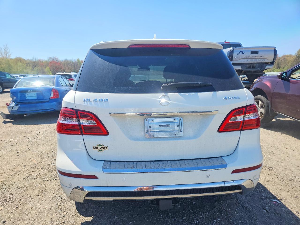 2015 Mercedes-benz Ml 400 4matic Белый vin: 4JGDA5GBXFA507912