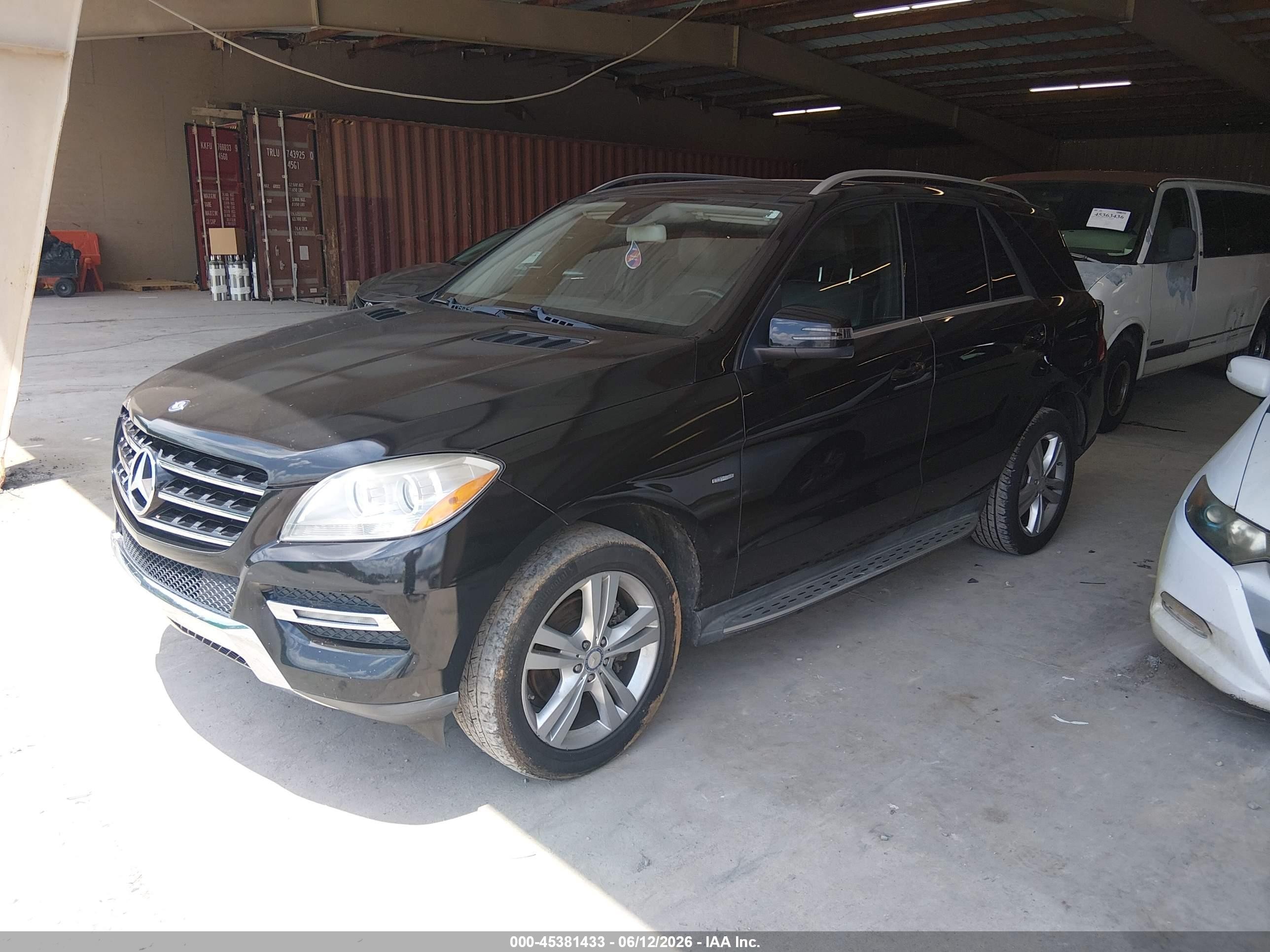 2012 Mercedes-benz Ml 350 4matic Черный vin: 4JGDA5HB0CA014444