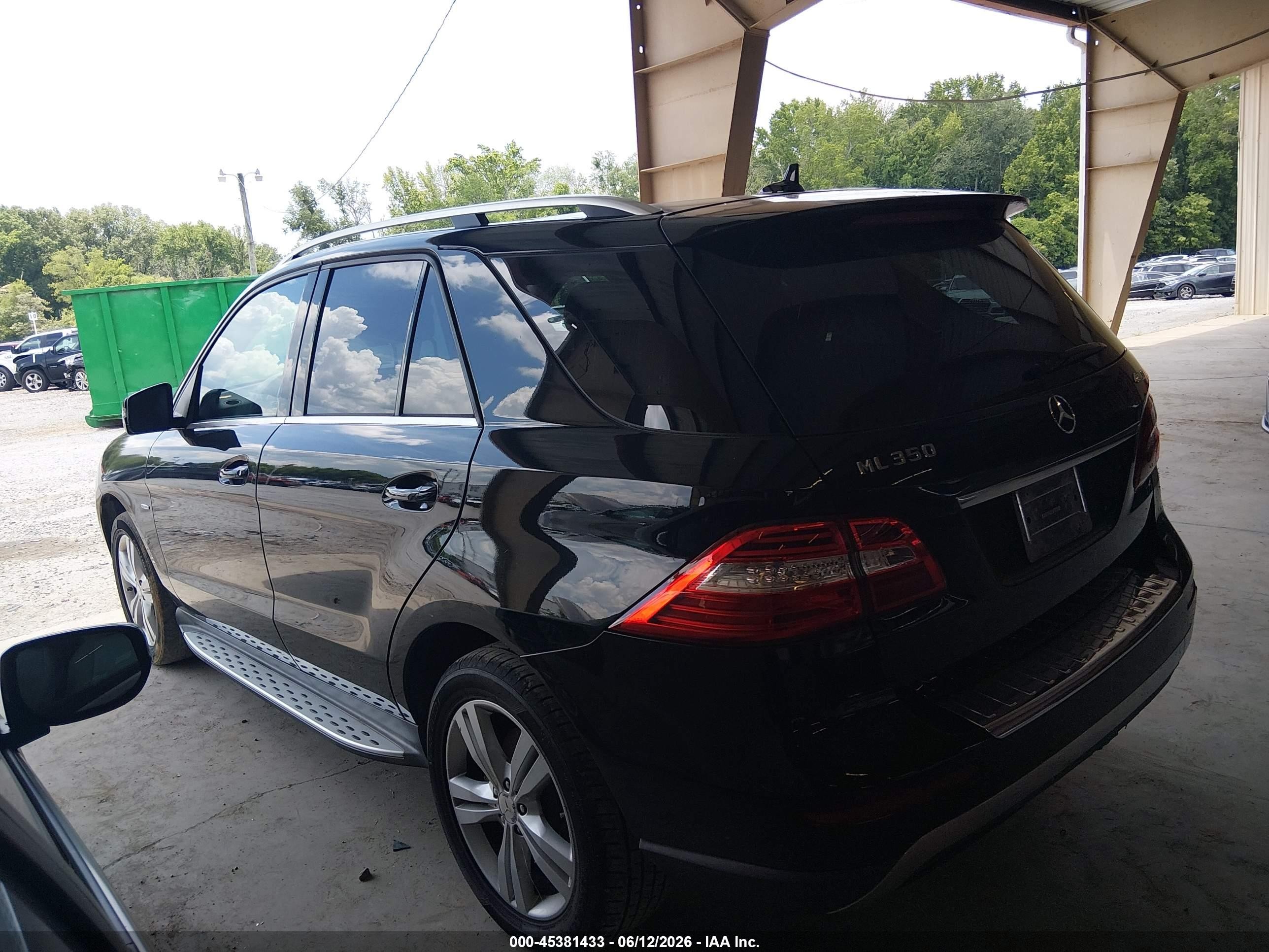 2012 Mercedes-benz Ml 350 4matic Черный vin: 4JGDA5HB0CA014444