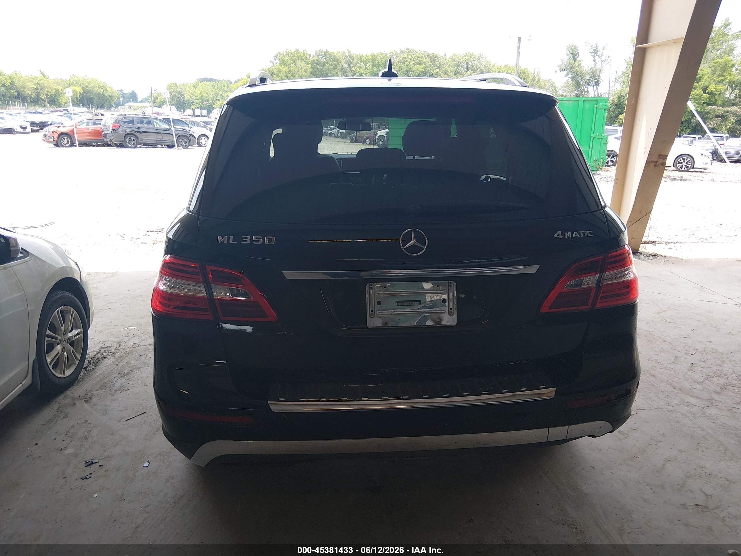 2012 Mercedes-benz Ml 350 4matic Черный vin: 4JGDA5HB0CA014444