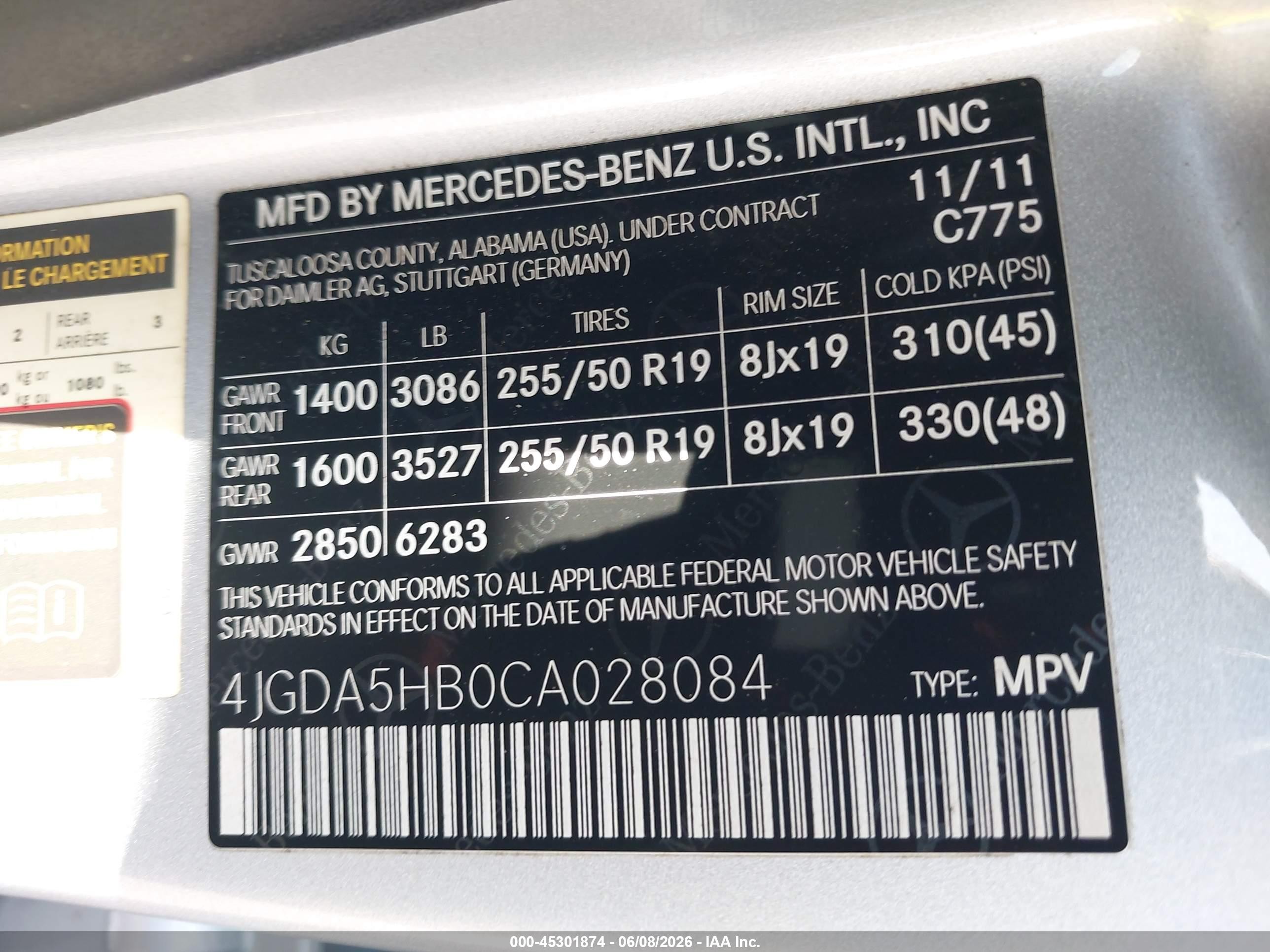 2012 Mercedes-benz Ml 350 4matic Gray vin: 4JGDA5HB0CA028084
