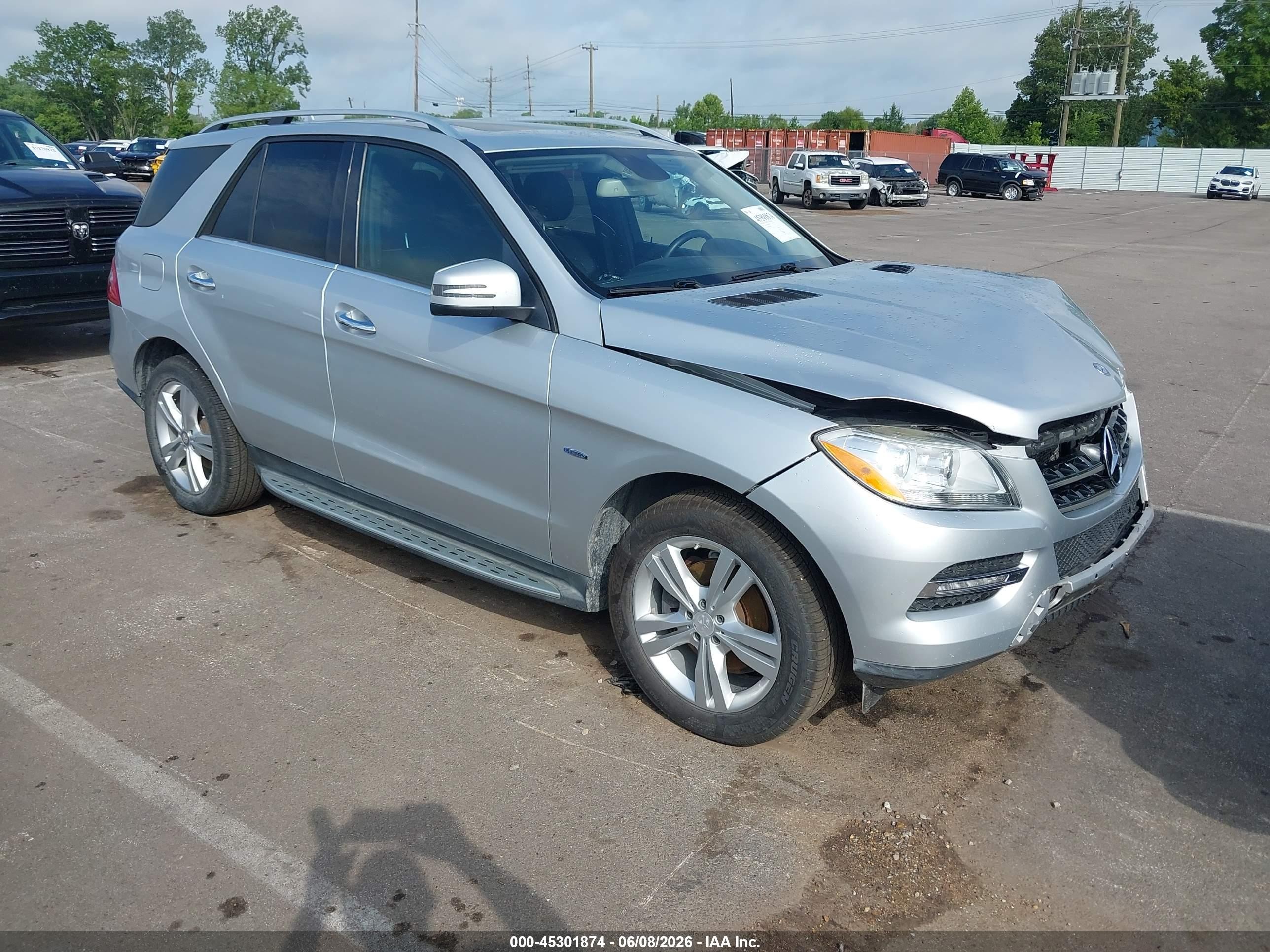 2012 Mercedes-benz Ml 350 4matic Gray vin: 4JGDA5HB0CA028084