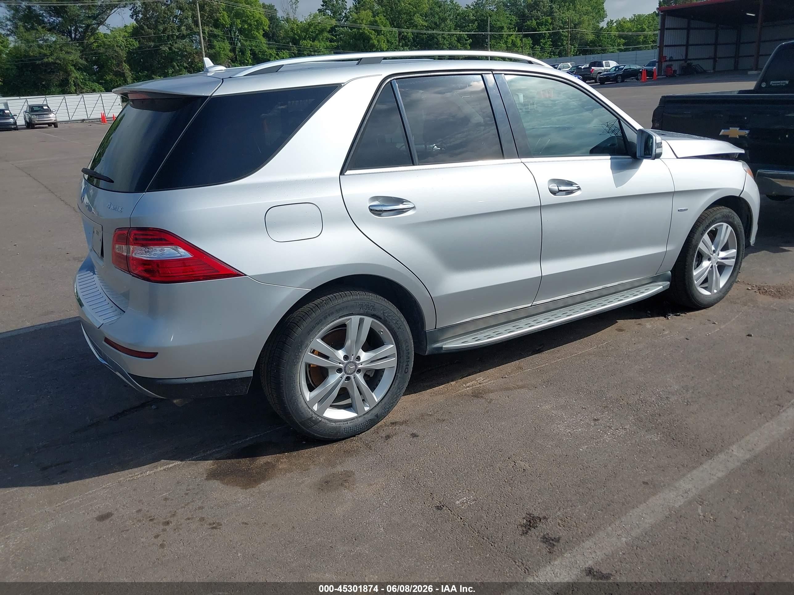 2012 Mercedes-benz Ml 350 4matic Gray vin: 4JGDA5HB0CA028084