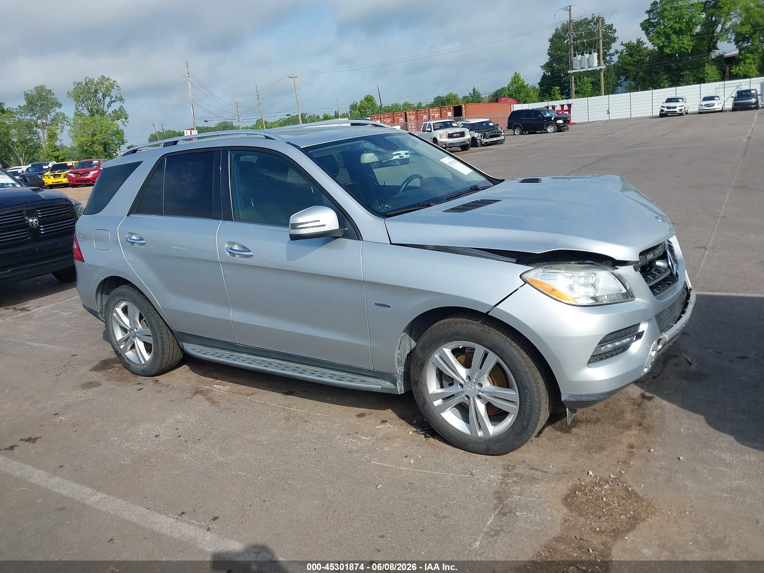 2012 Mercedes-benz Ml 350 4matic Gray vin: 4JGDA5HB0CA028084