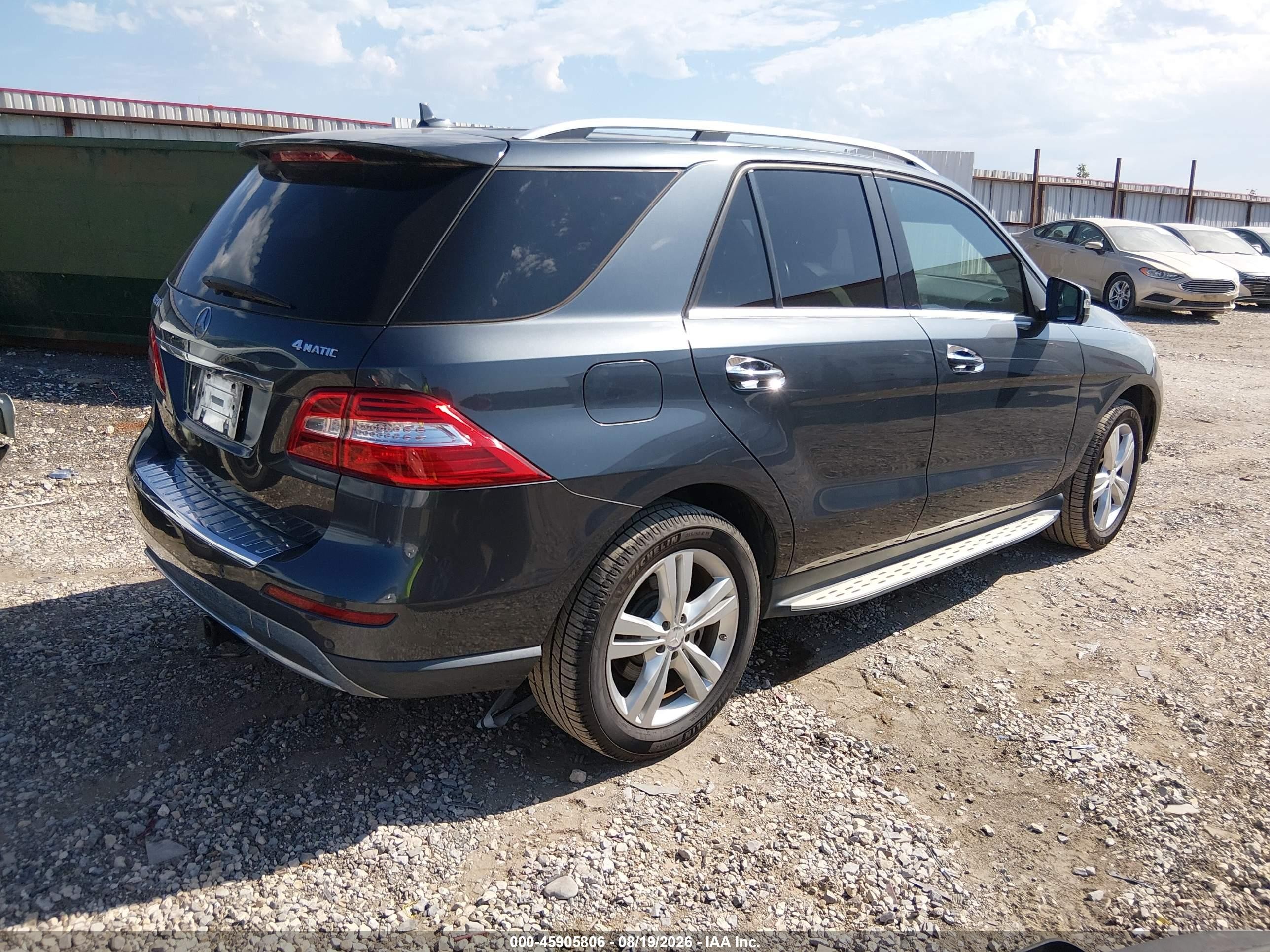 2013 Mercedes-benz Ml 350 4matic Серый vin: 4JGDA5HB0DA114996