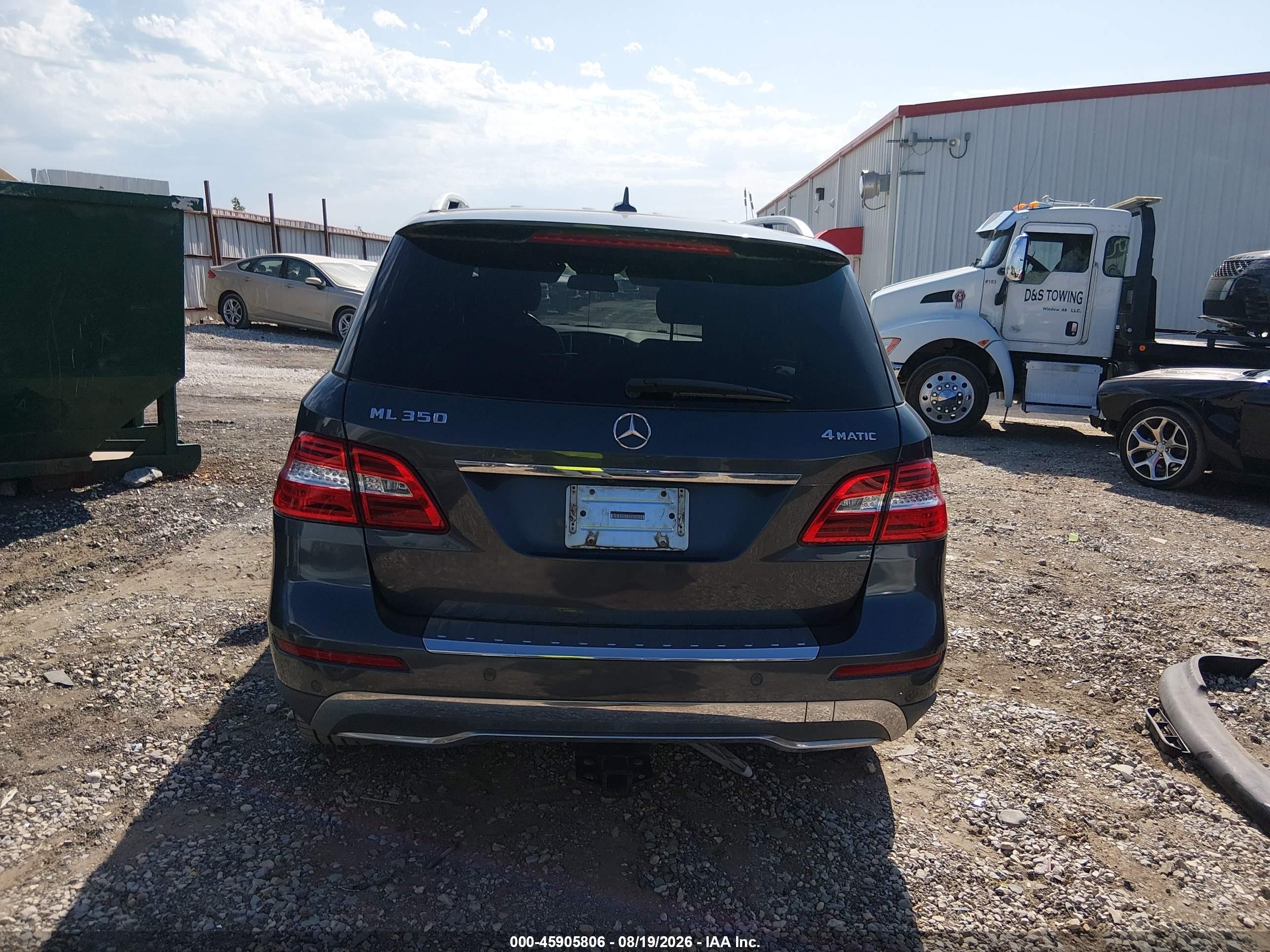 2013 Mercedes-benz Ml 350 4matic Серый vin: 4JGDA5HB0DA114996