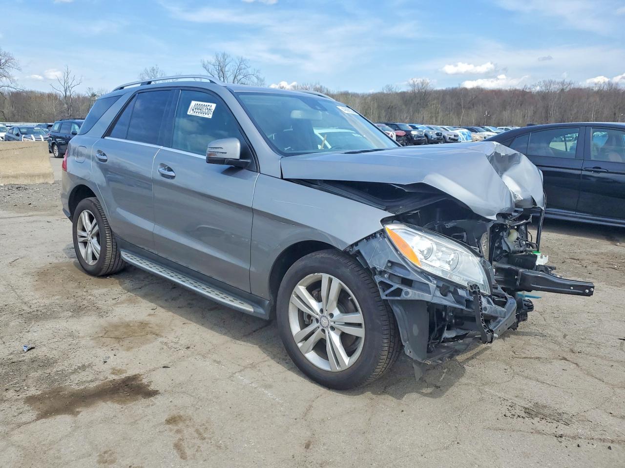 2013 Mercedes-benz Ml 350 4matic Gray vin: 4JGDA5HB0DA131958