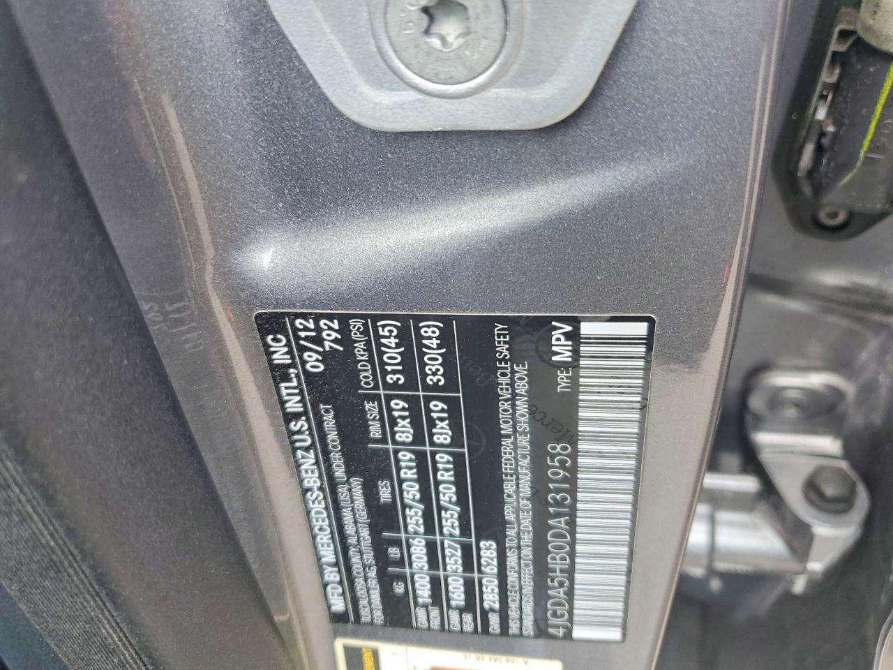 2013 Mercedes-benz Ml 350 4matic Gray vin: 4JGDA5HB0DA131958