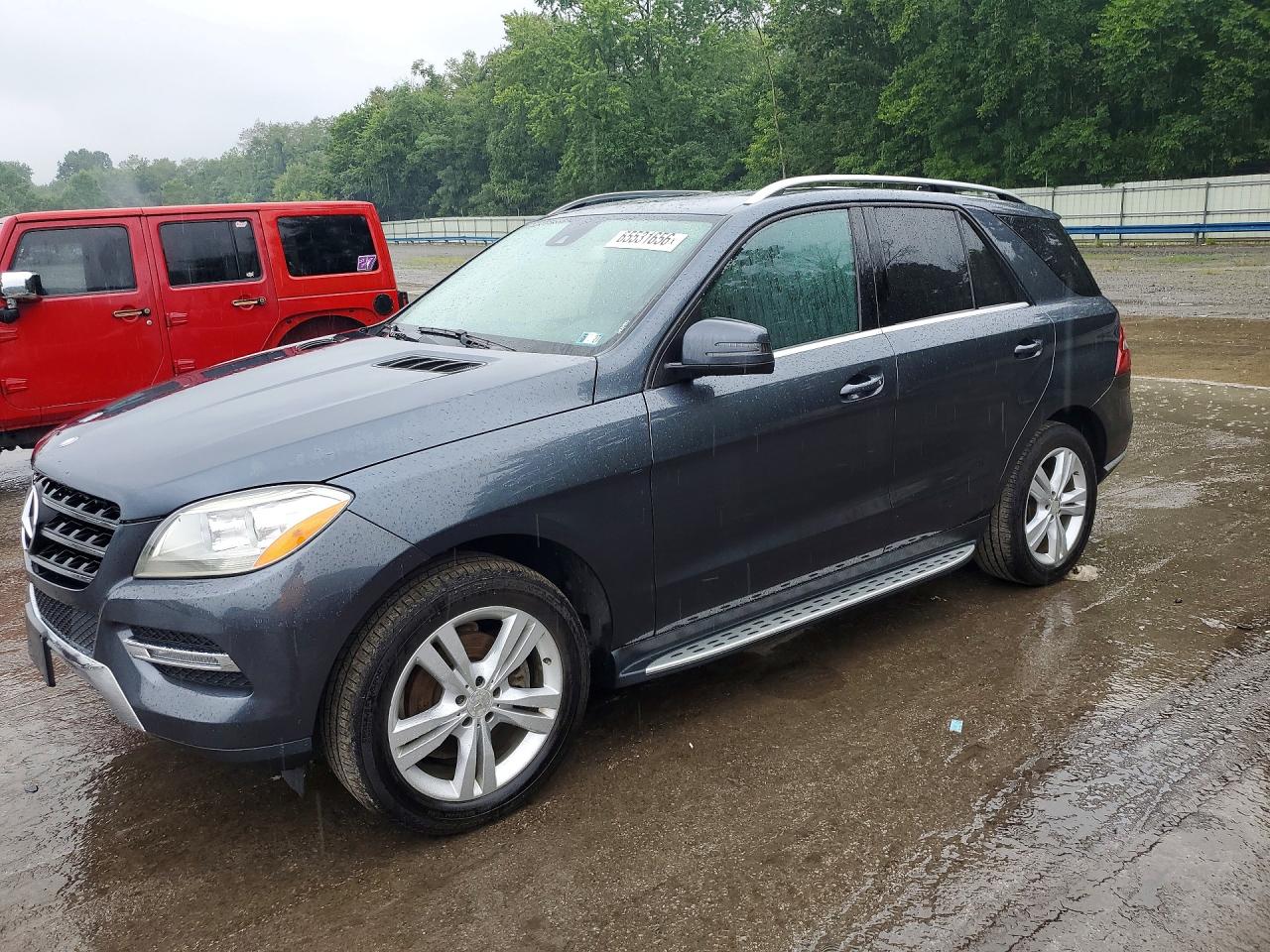 2014 Mercedes-benz Ml 350 4matic Blue vin: 4JGDA5HB0EA275172