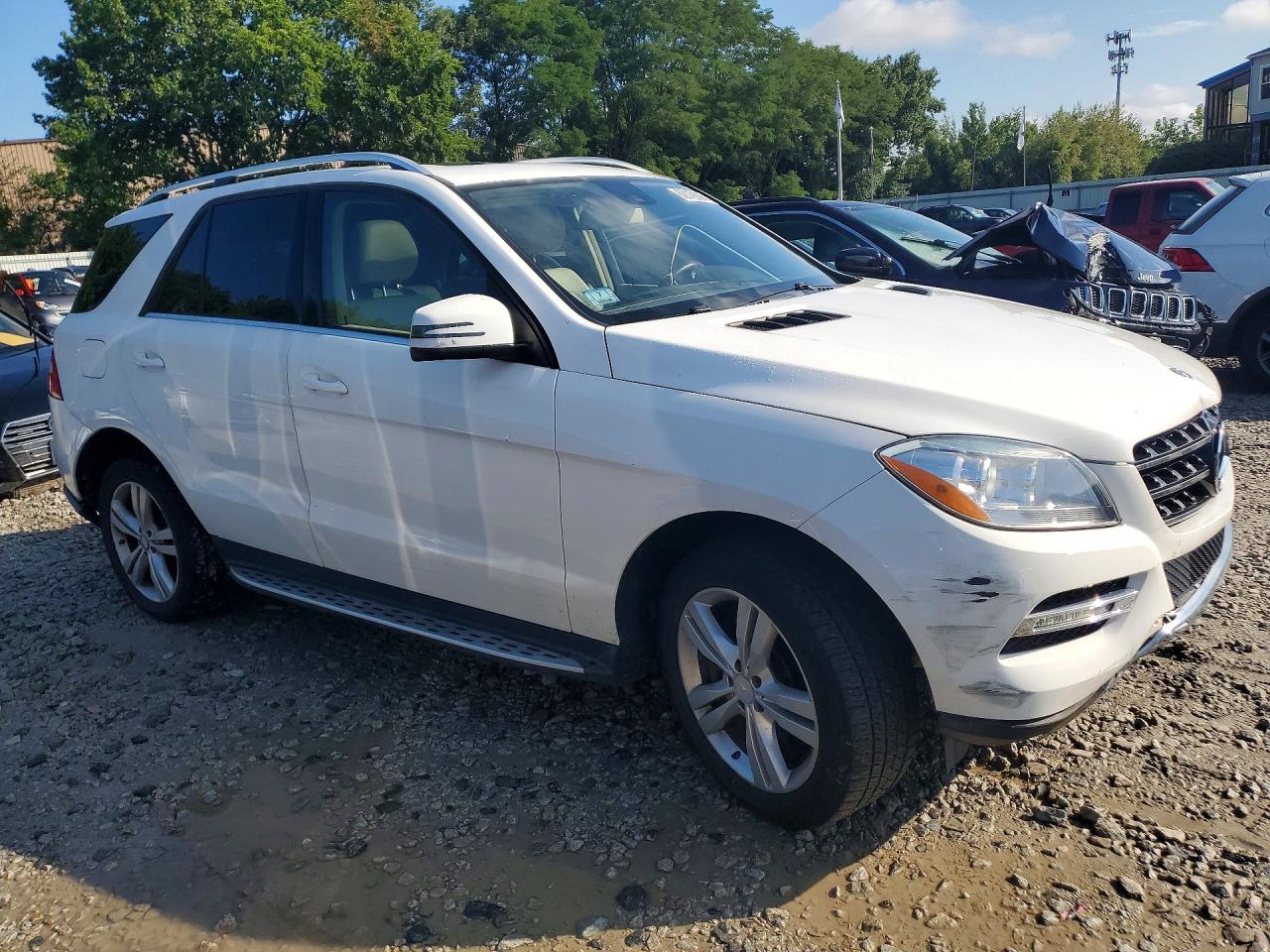 2014 Mercedes-benz Ml 350 4matic White vin: 4JGDA5HB0EA328050