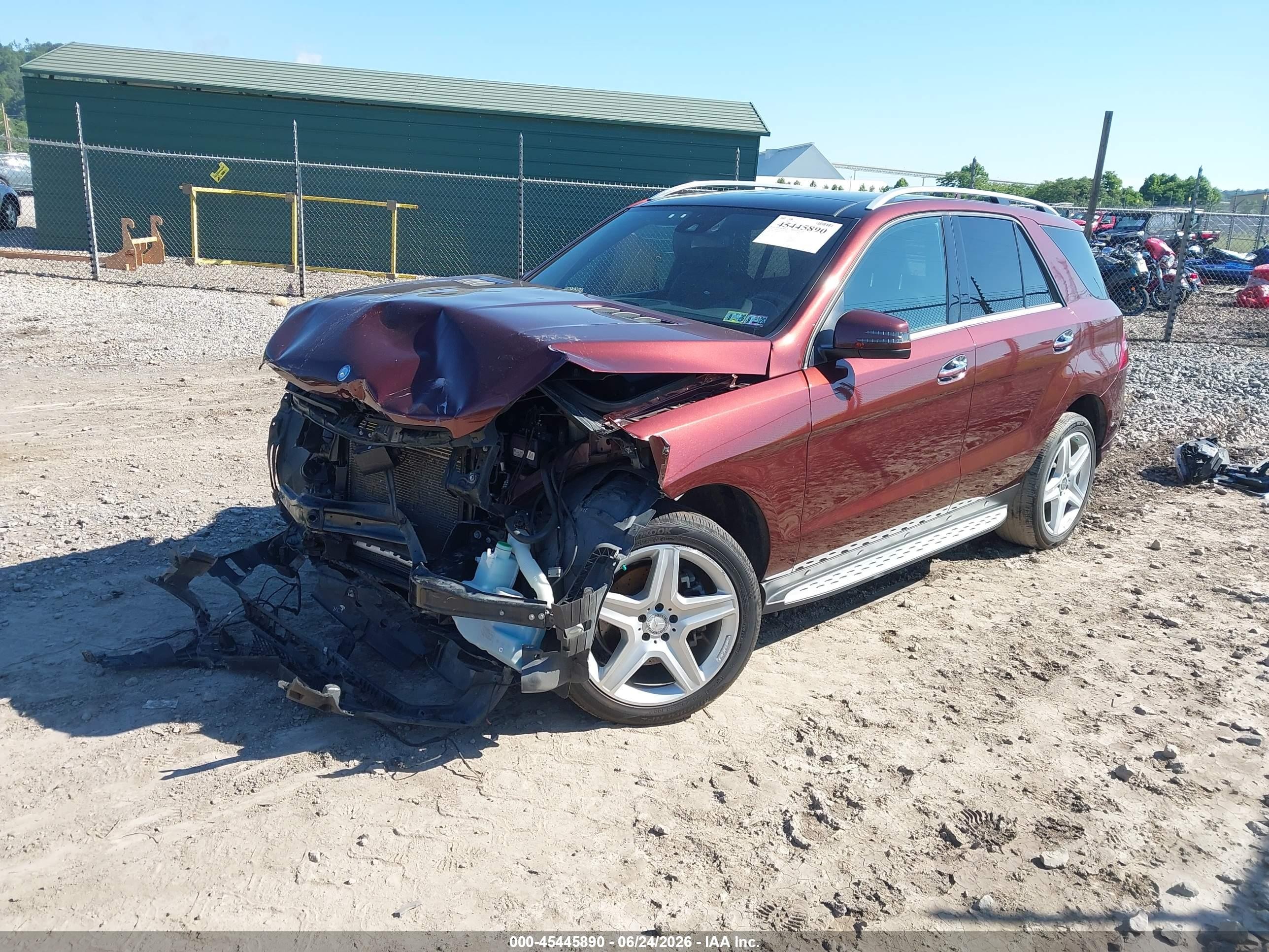 2014 Mercedes-benz Ml 350 4matic Red vin: 4JGDA5HB0EA358360