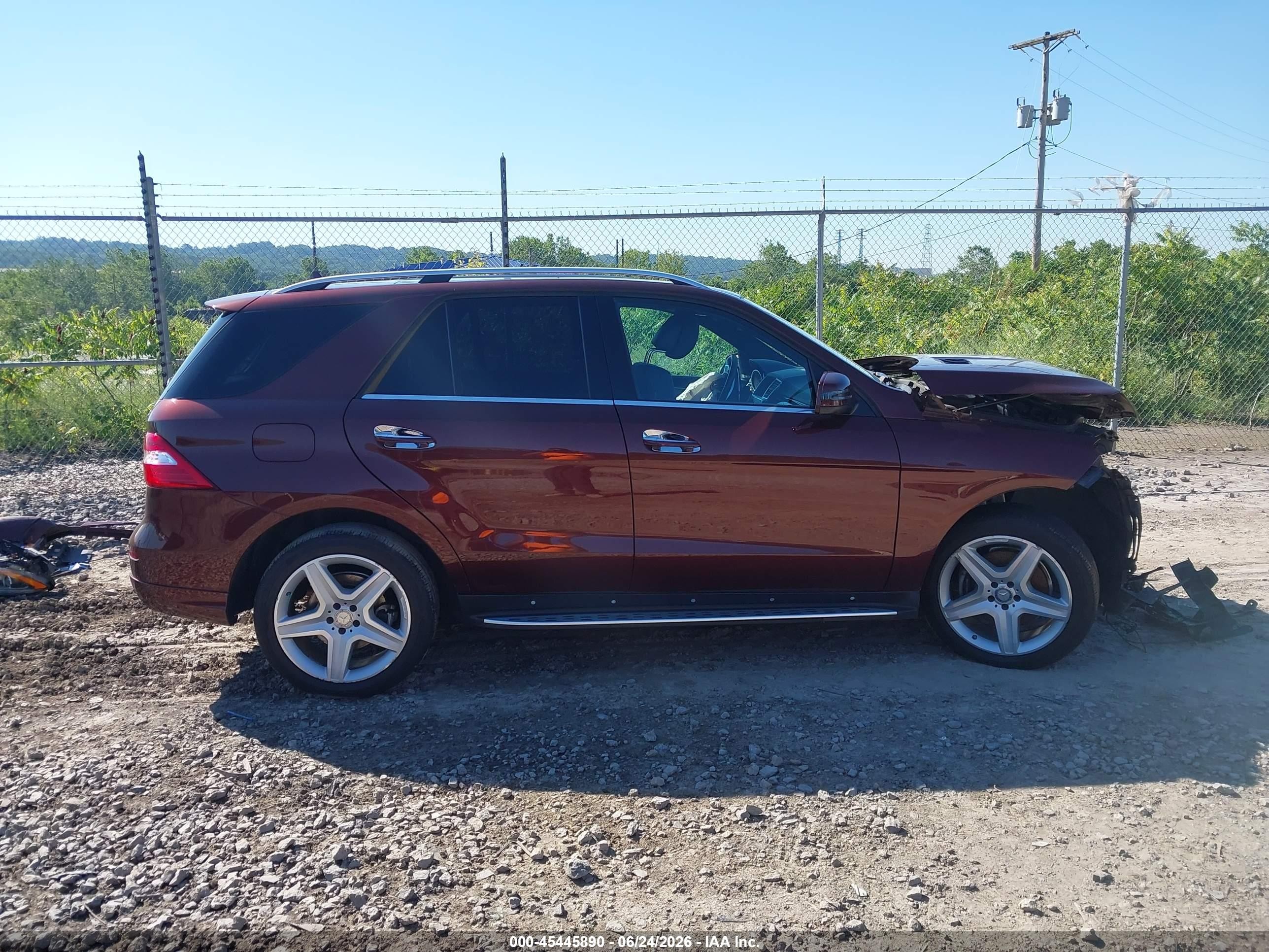 2014 Mercedes-benz Ml 350 4matic Red vin: 4JGDA5HB0EA358360