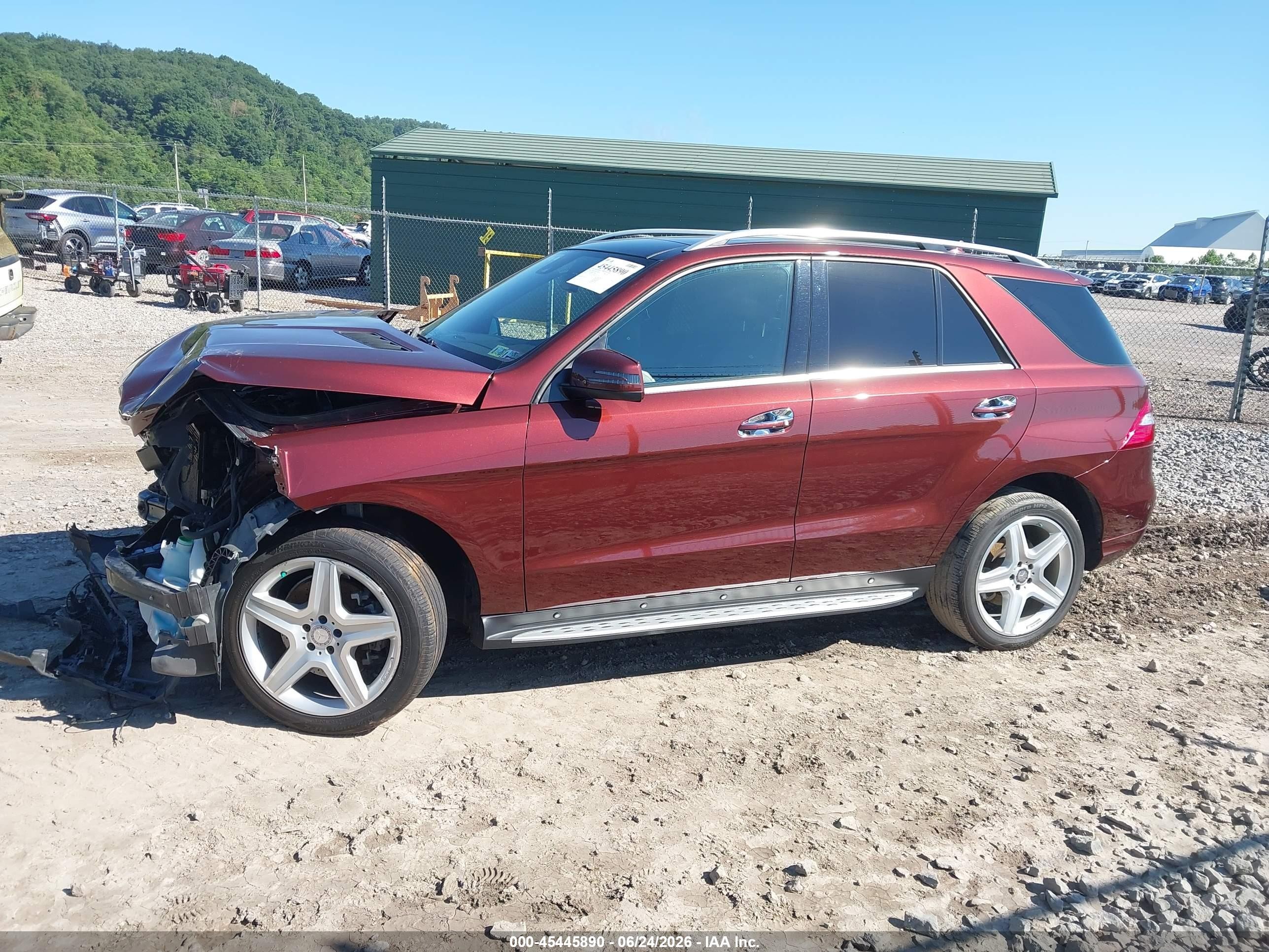2014 Mercedes-benz Ml 350 4matic Red vin: 4JGDA5HB0EA358360