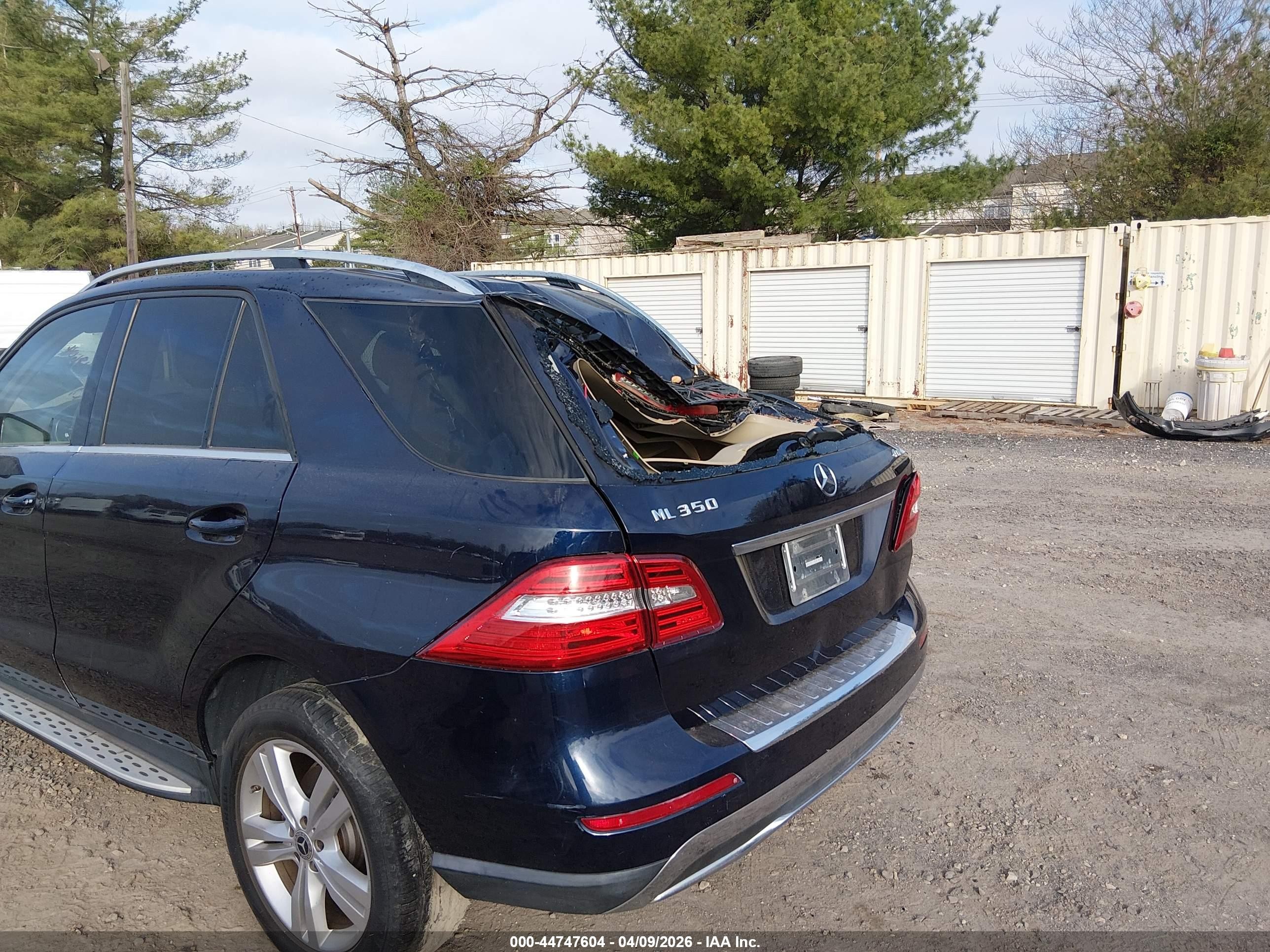 2014 Mercedes-benz Ml 350 4matic Dark Blue vin: 4JGDA5HB0EA367558