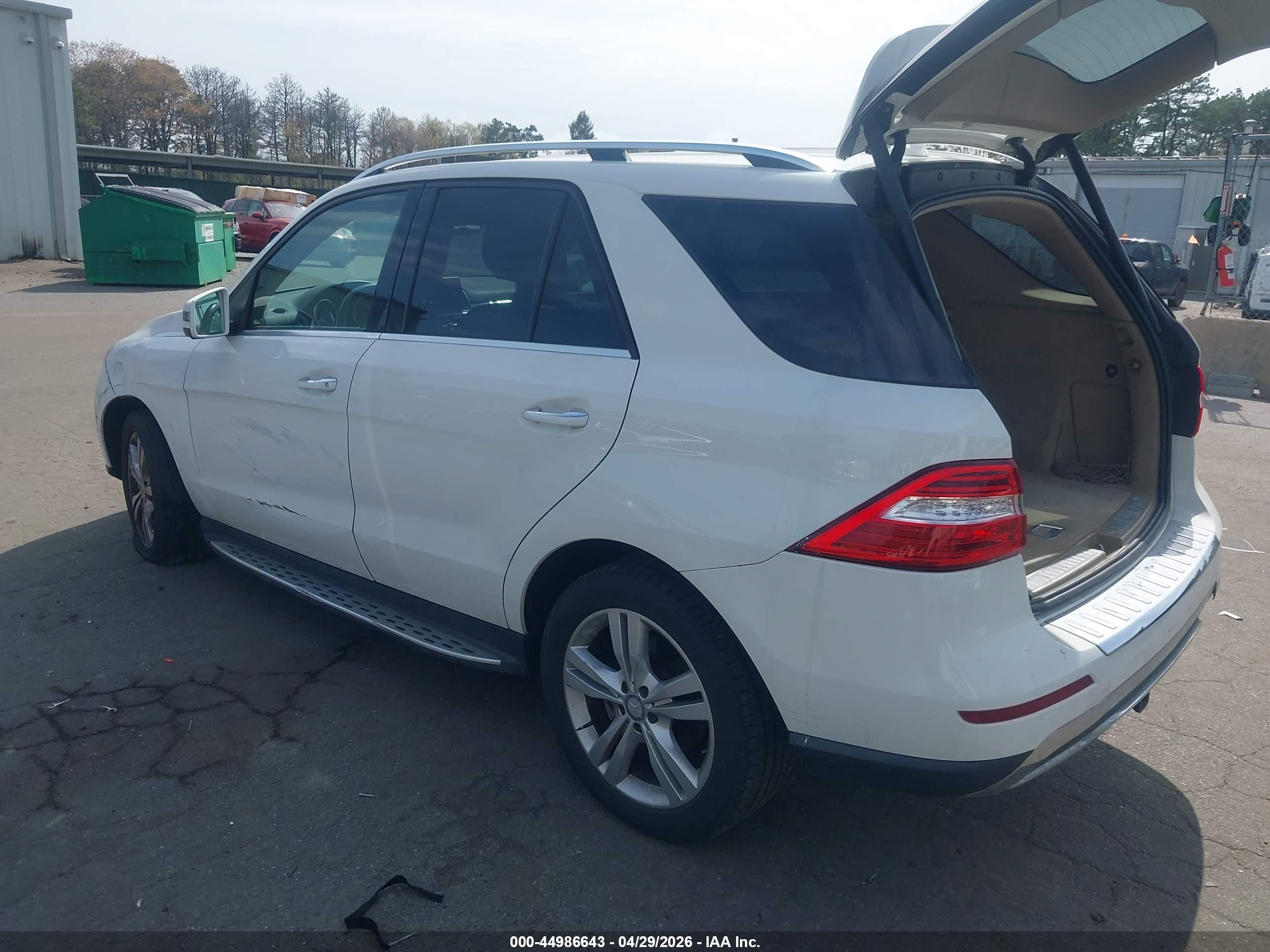2014 Mercedes-benz Ml 350 4matic White vin: 4JGDA5HB0EA414295