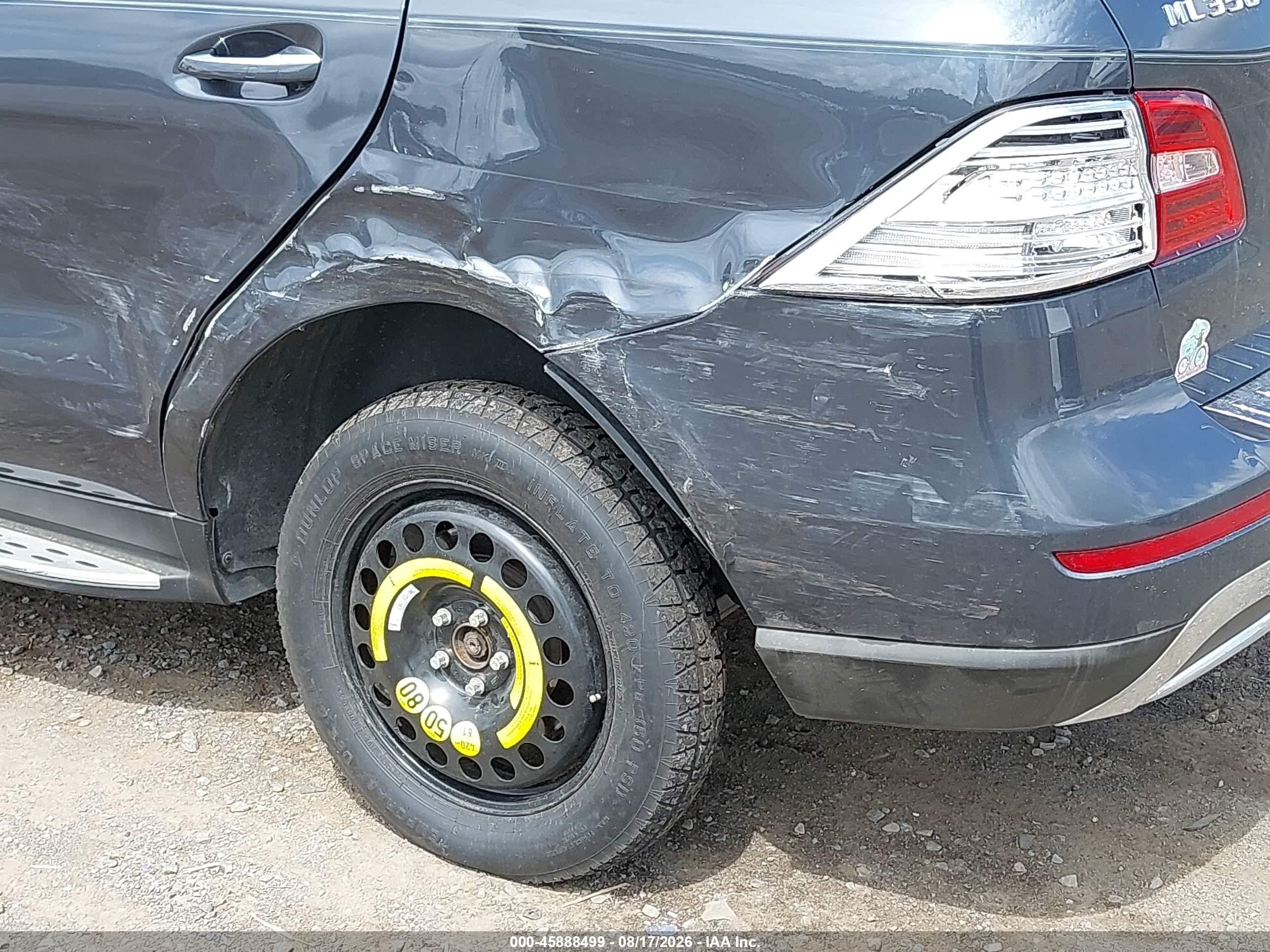 2014 Mercedes-benz Ml 350 4matic Gray vin: 4JGDA5HB0EA417942