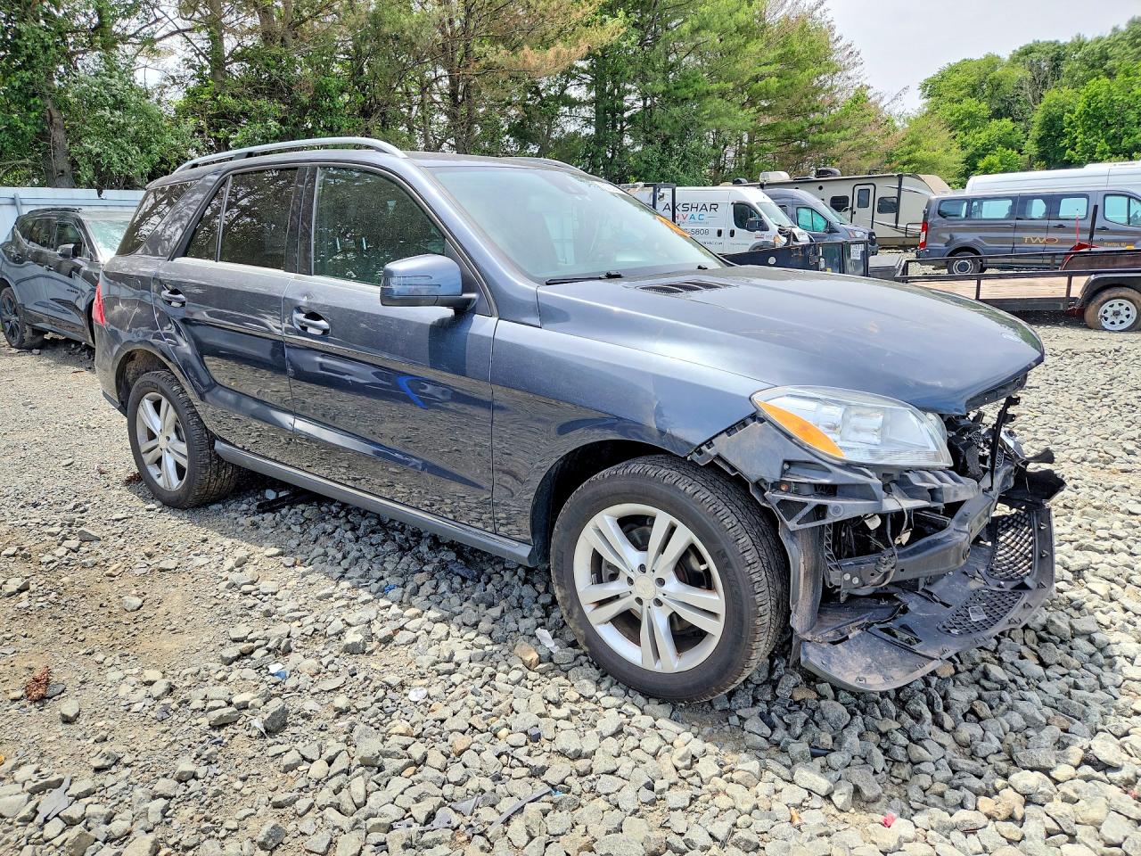 2015 Mercedes-benz Ml 350 4matic Gray vin: 4JGDA5HB0FA465328