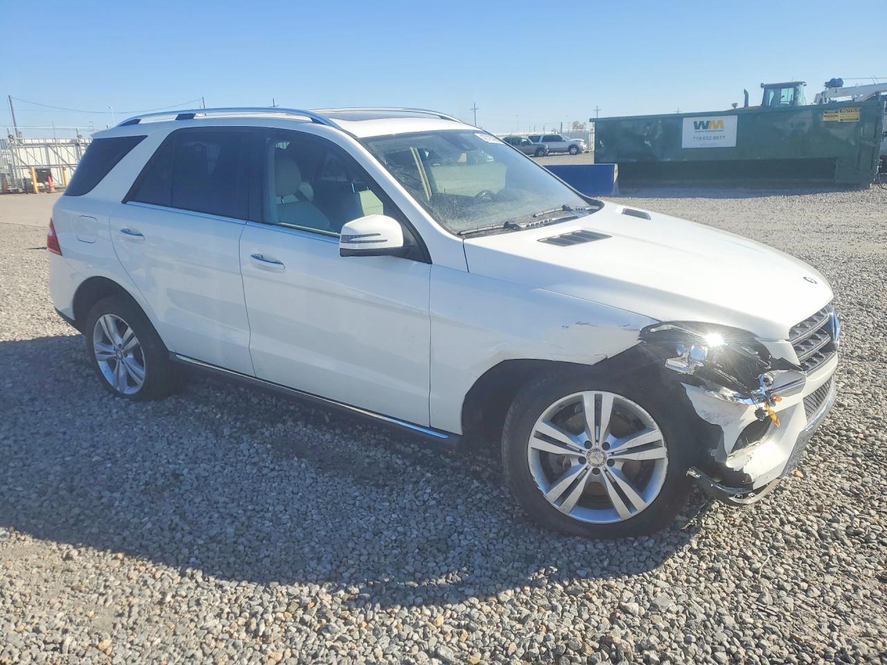 2015 Mercedes-benz Ml 350 4matic White vin: 4JGDA5HB0FA474126