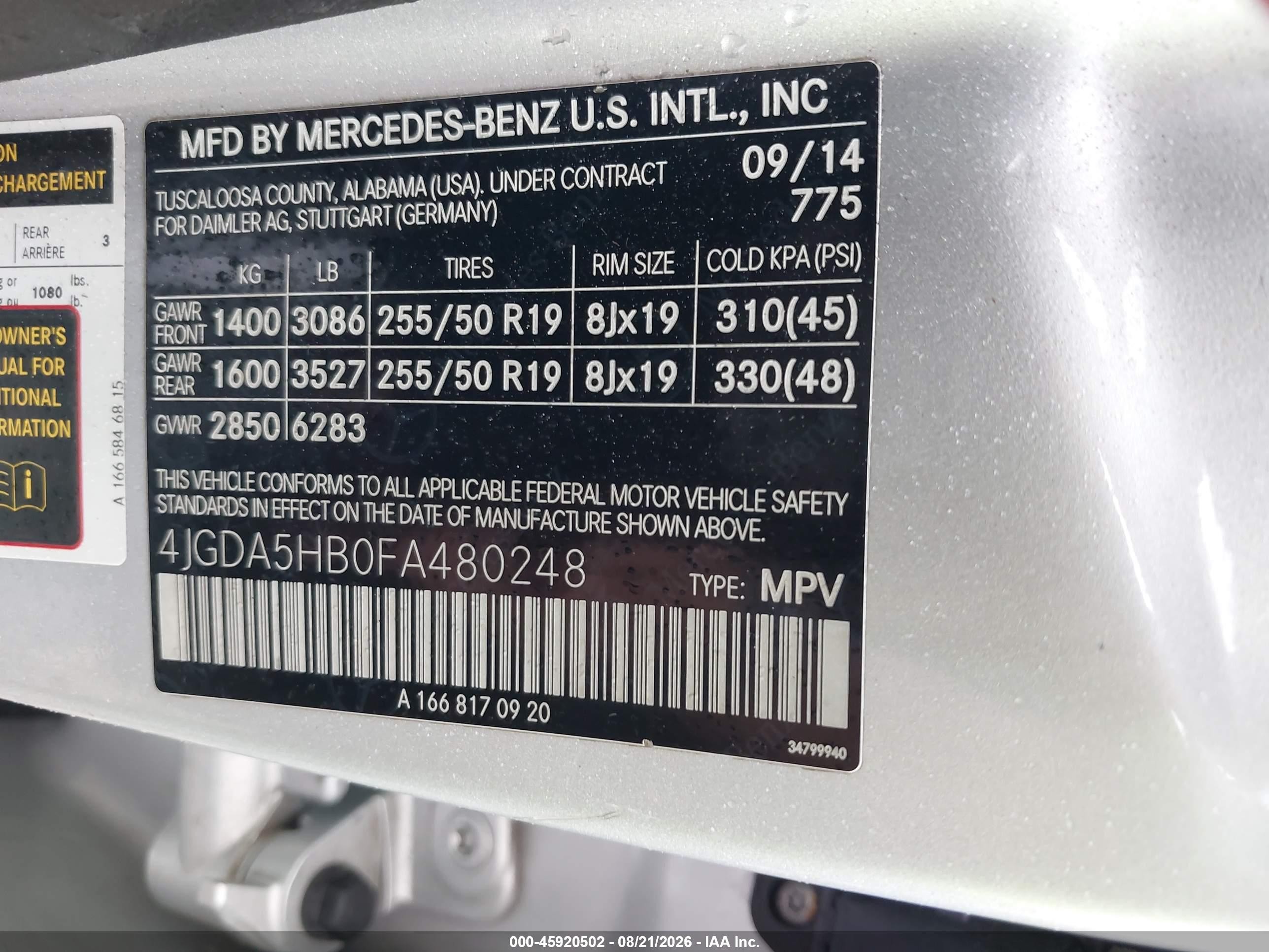 2015 Mercedes-benz Ml 350 4matic Серебряный vin: 4JGDA5HB0FA480248