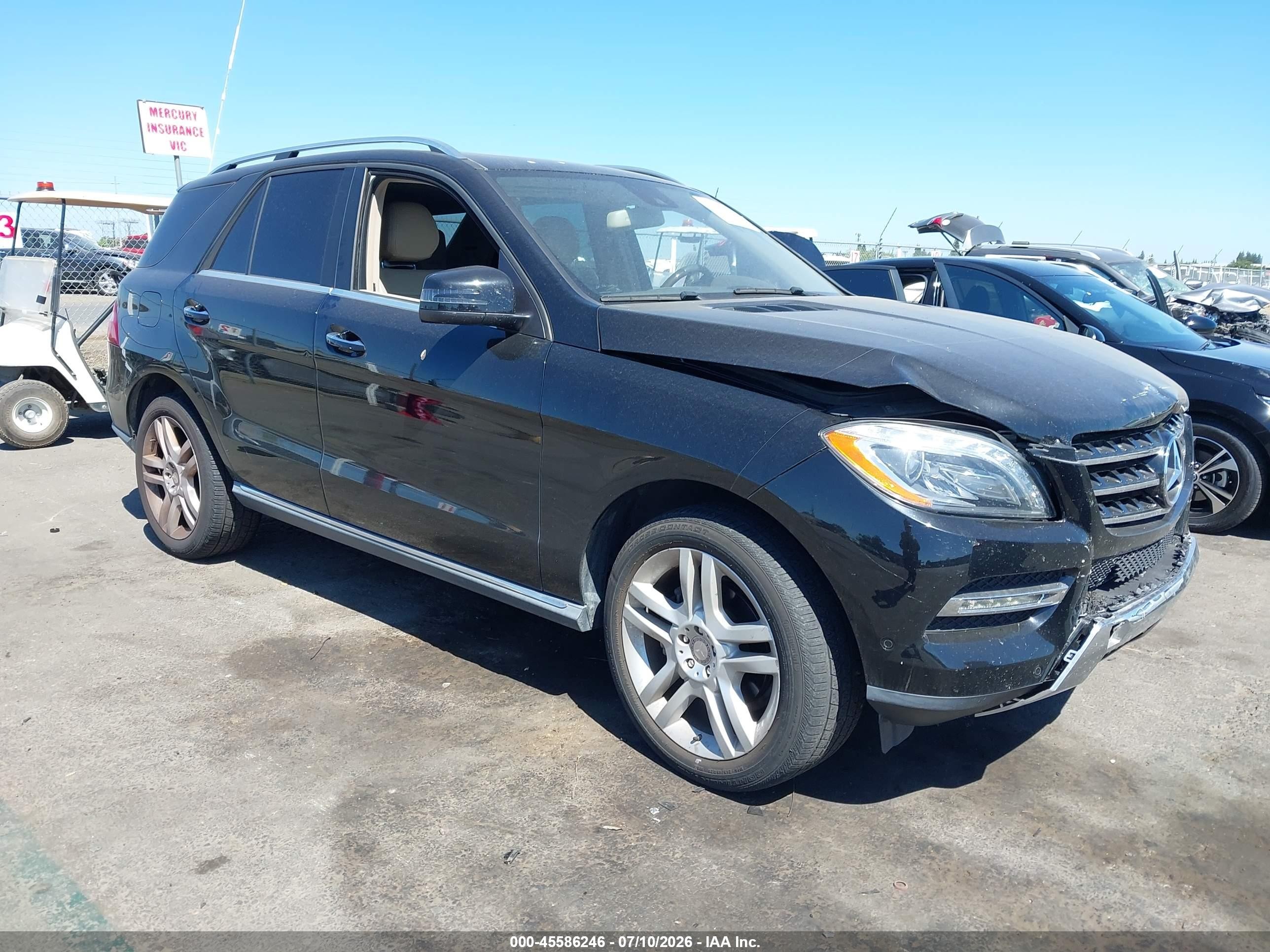 2015 Mercedes-benz Ml 350 4matic Black vin: 4JGDA5HB0FA487734
