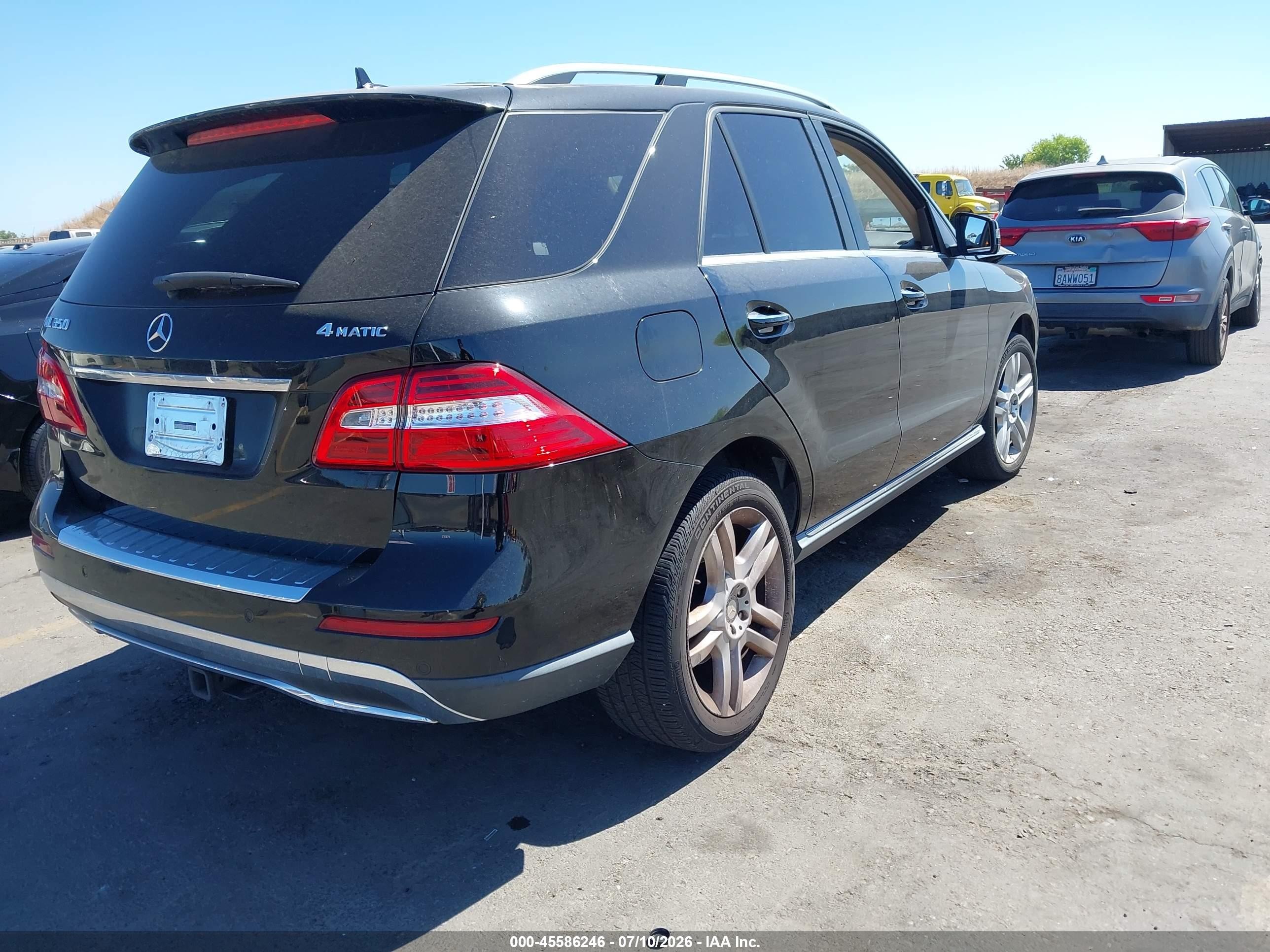 2015 Mercedes-benz Ml 350 4matic Black vin: 4JGDA5HB0FA487734