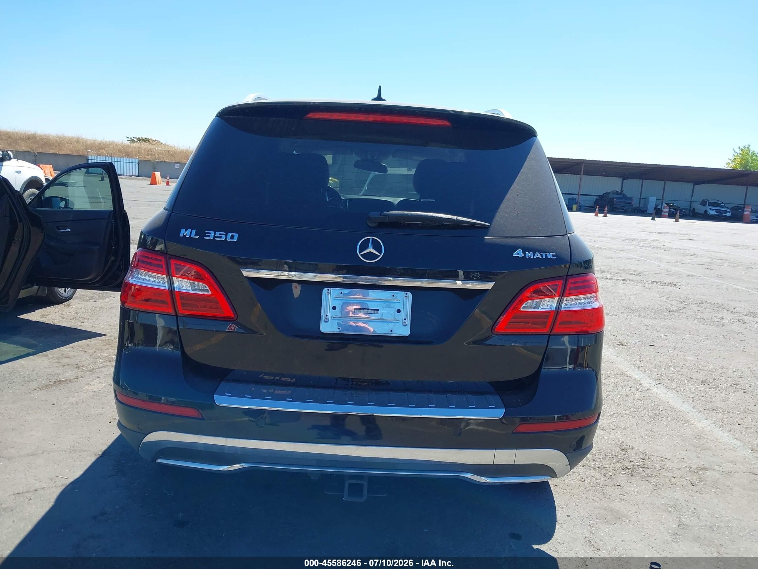 2015 Mercedes-benz Ml 350 4matic Black vin: 4JGDA5HB0FA487734