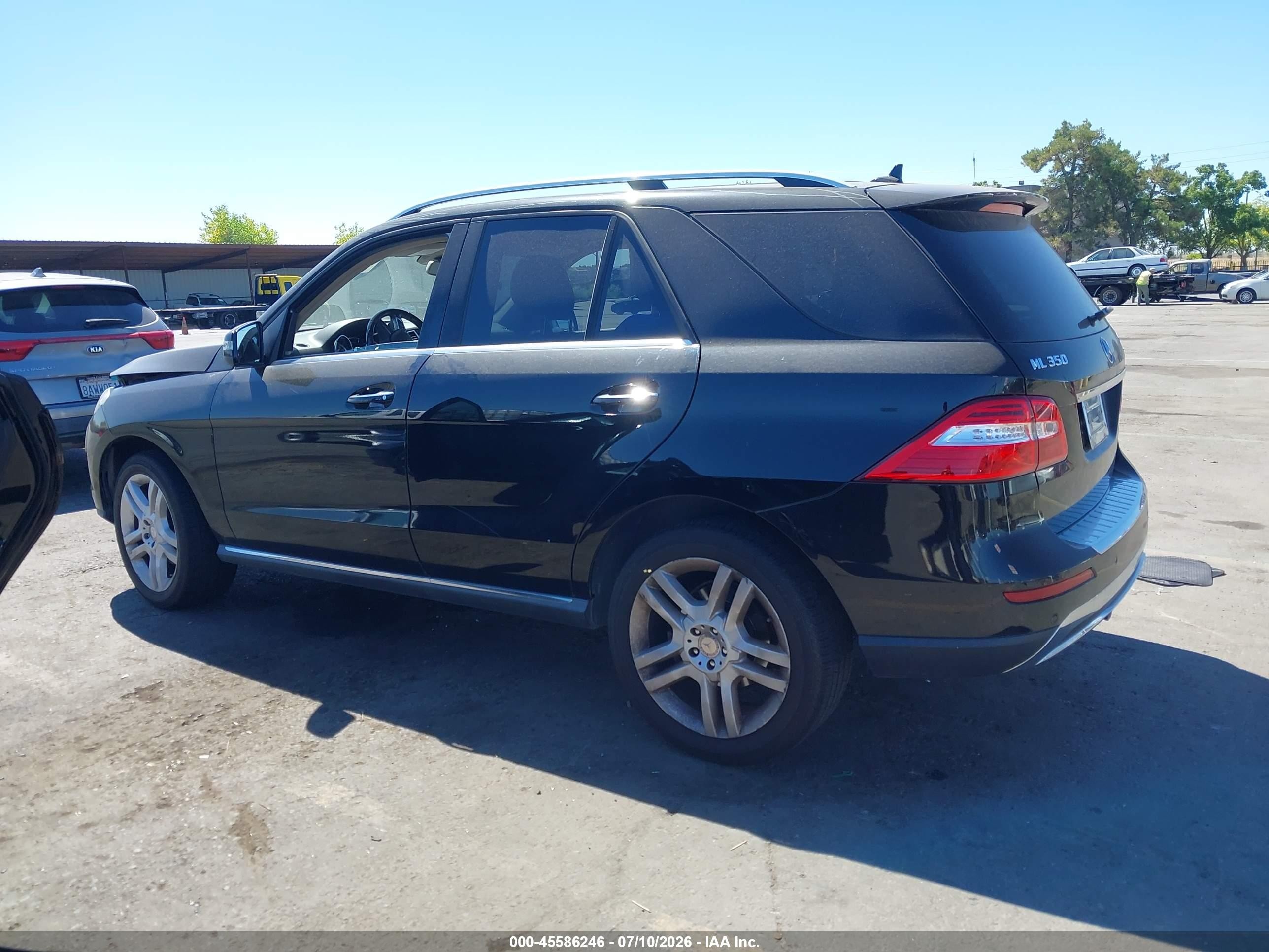 2015 Mercedes-benz Ml 350 4matic Black vin: 4JGDA5HB0FA487734