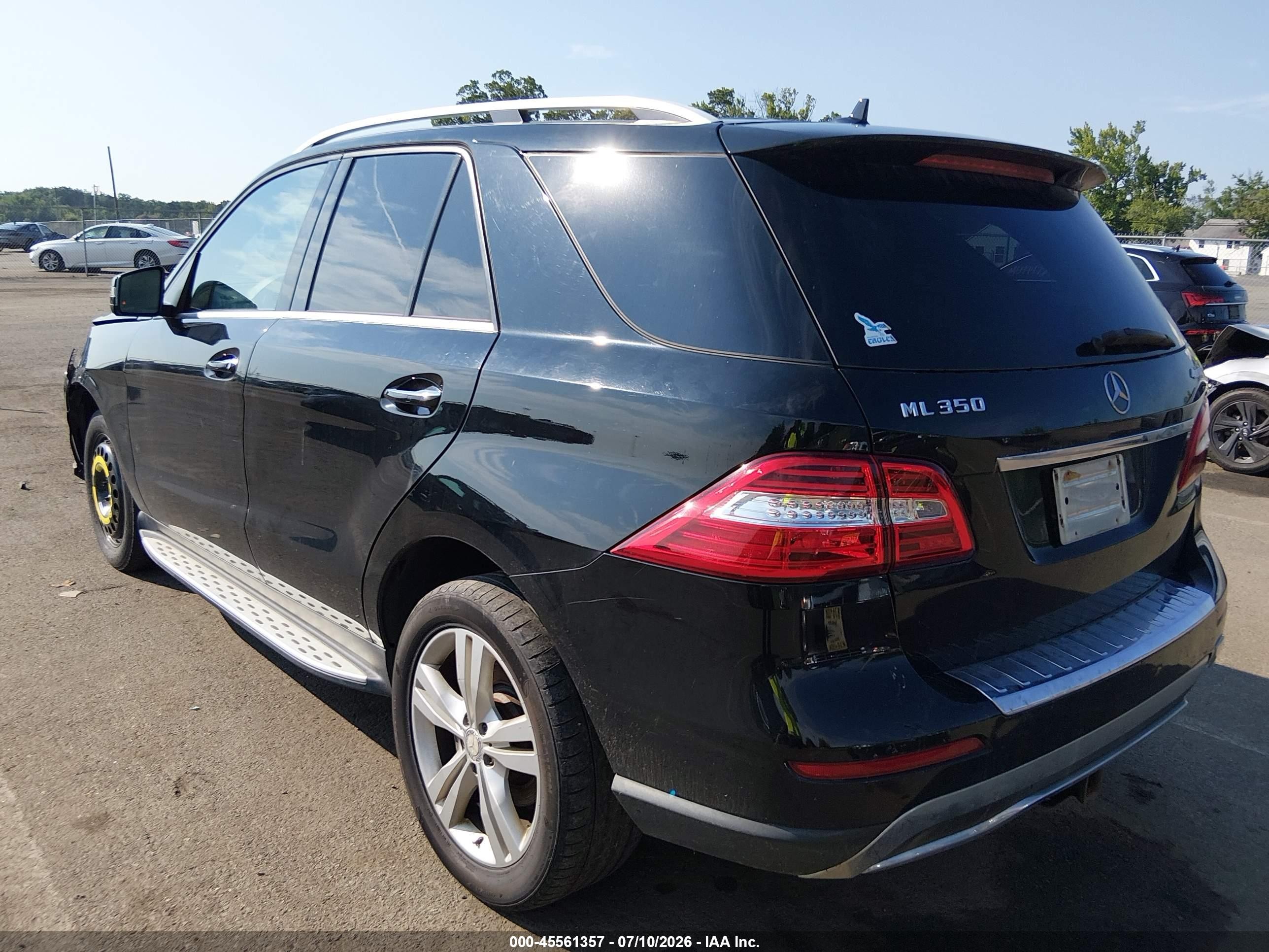 2015 Mercedes-benz Ml 350 4matic Black vin: 4JGDA5HB0FA549570