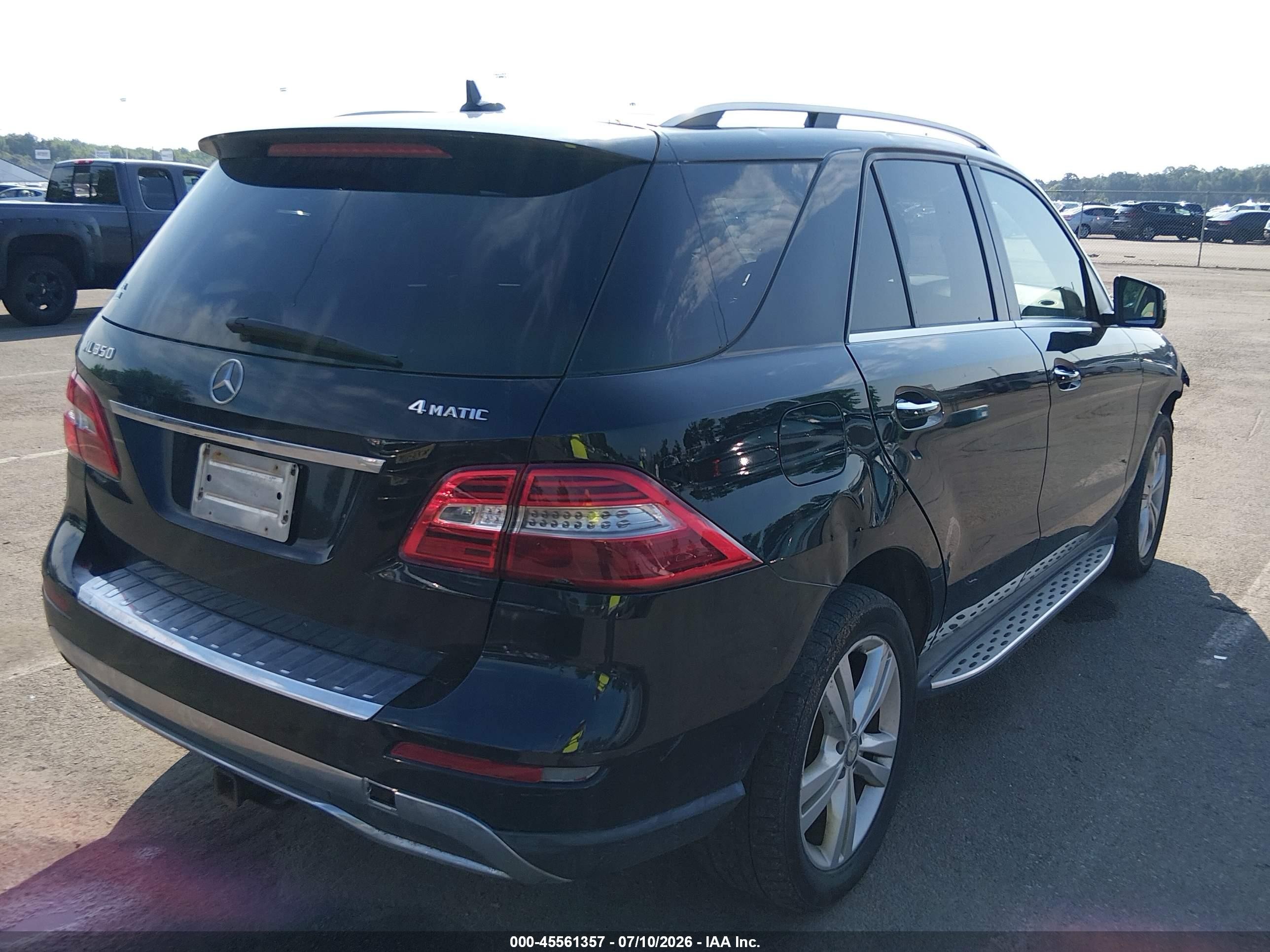 2015 Mercedes-benz Ml 350 4matic Black vin: 4JGDA5HB0FA549570