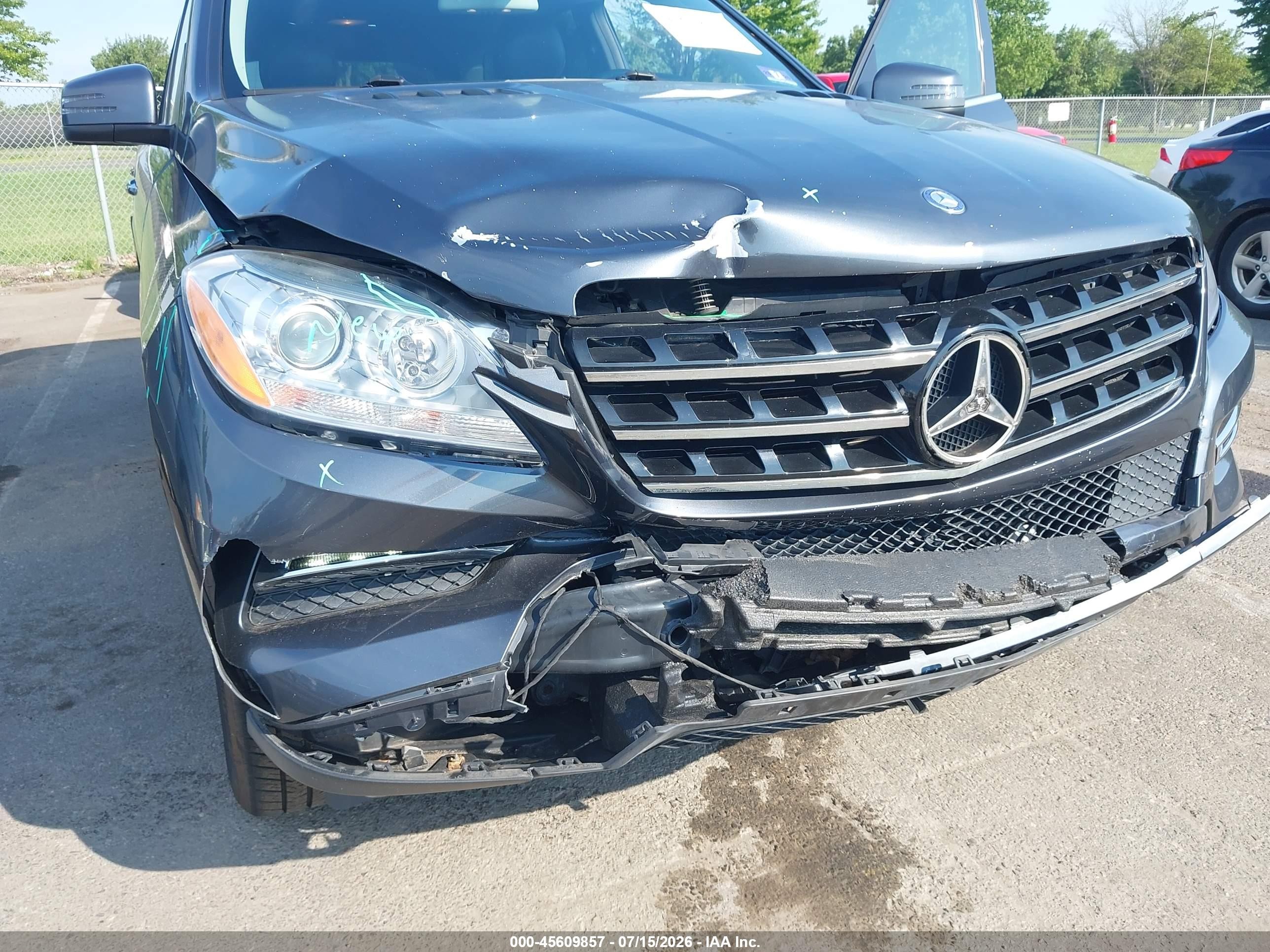 2015 Mercedes-benz Ml 350 4matic Gray vin: 4JGDA5HB0FA618760