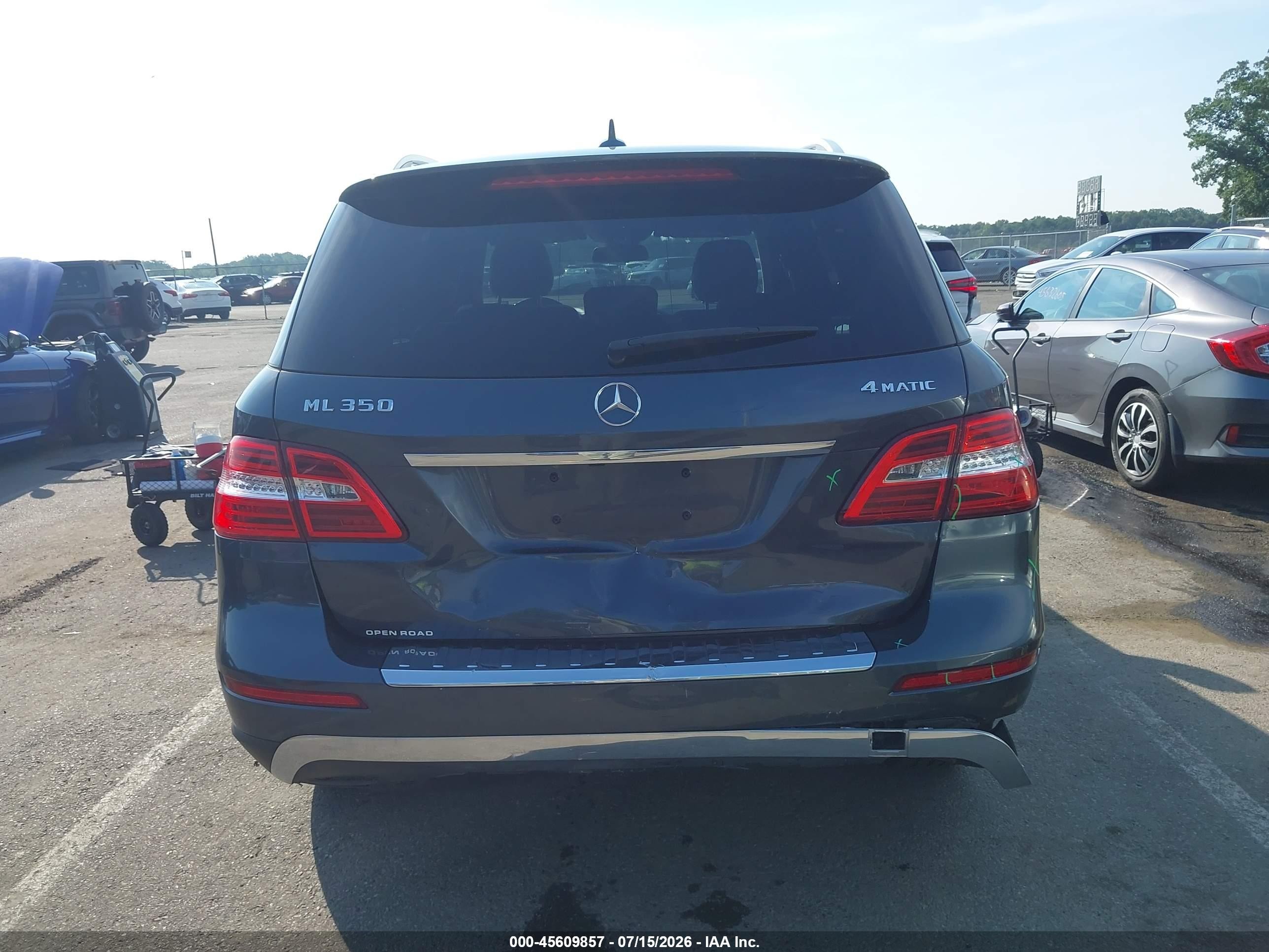 2015 Mercedes-benz Ml 350 4matic Gray vin: 4JGDA5HB0FA618760